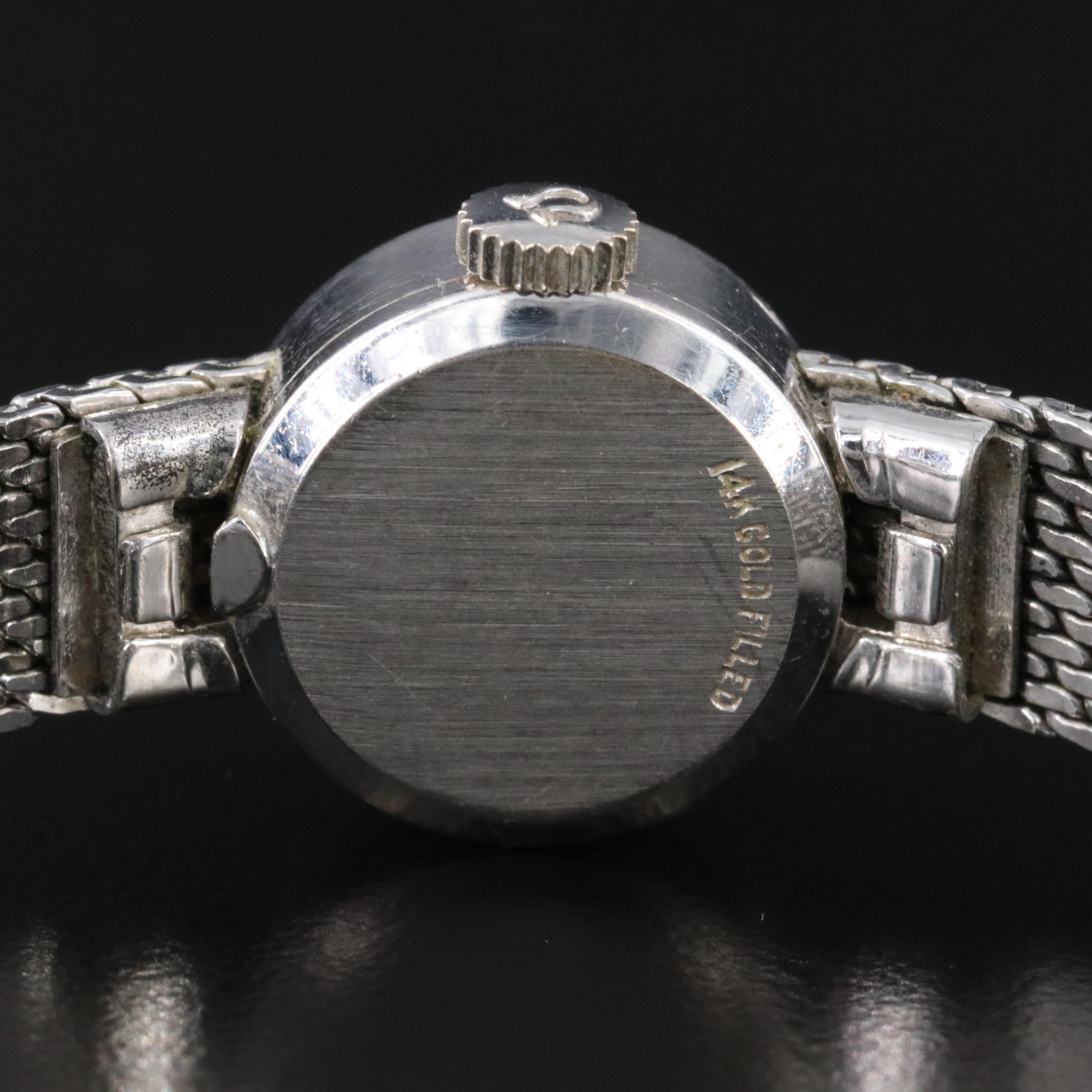 Vintage Omega White Gold-Plated Watch c.1968