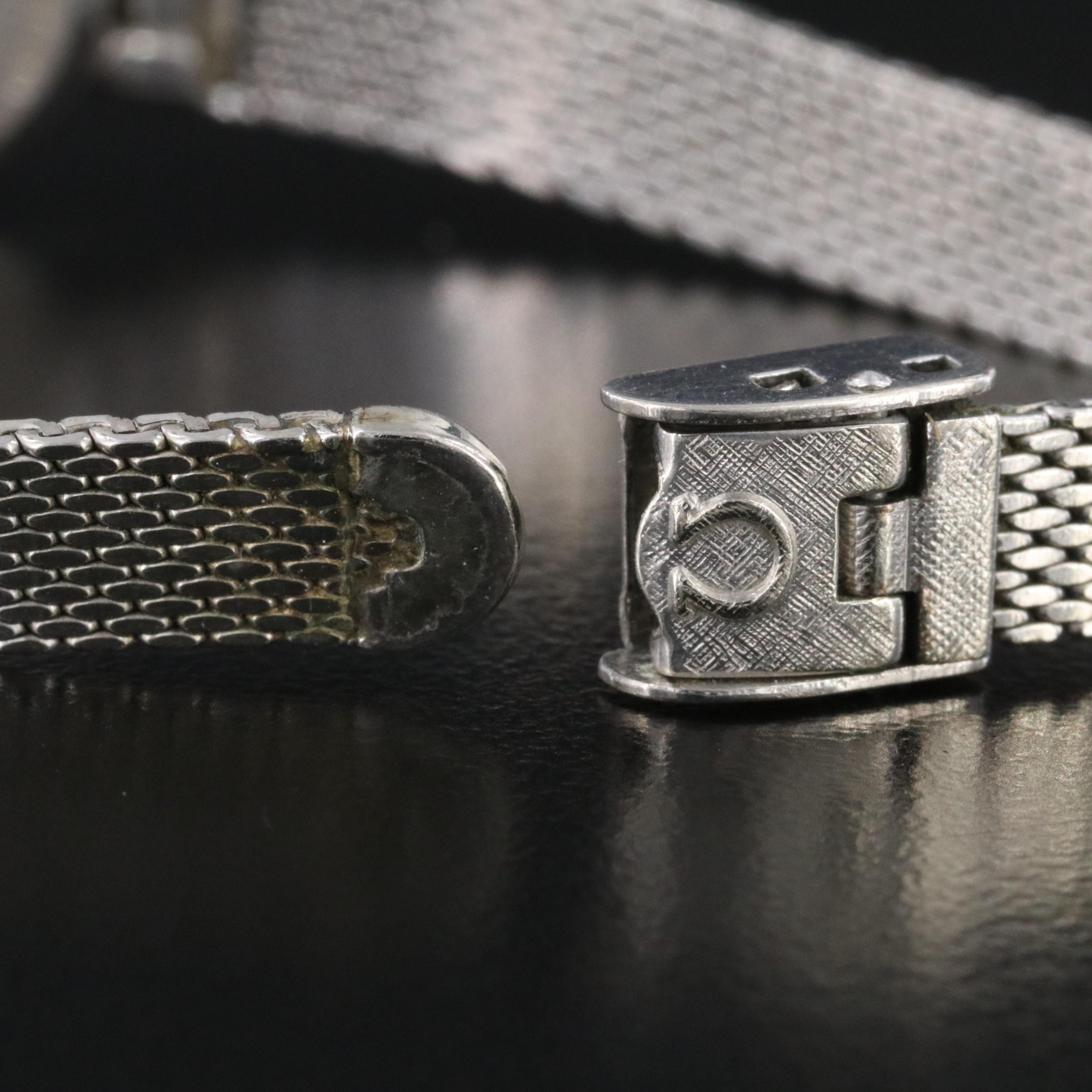 Vintage Omega White Gold-Plated Watch c.1968