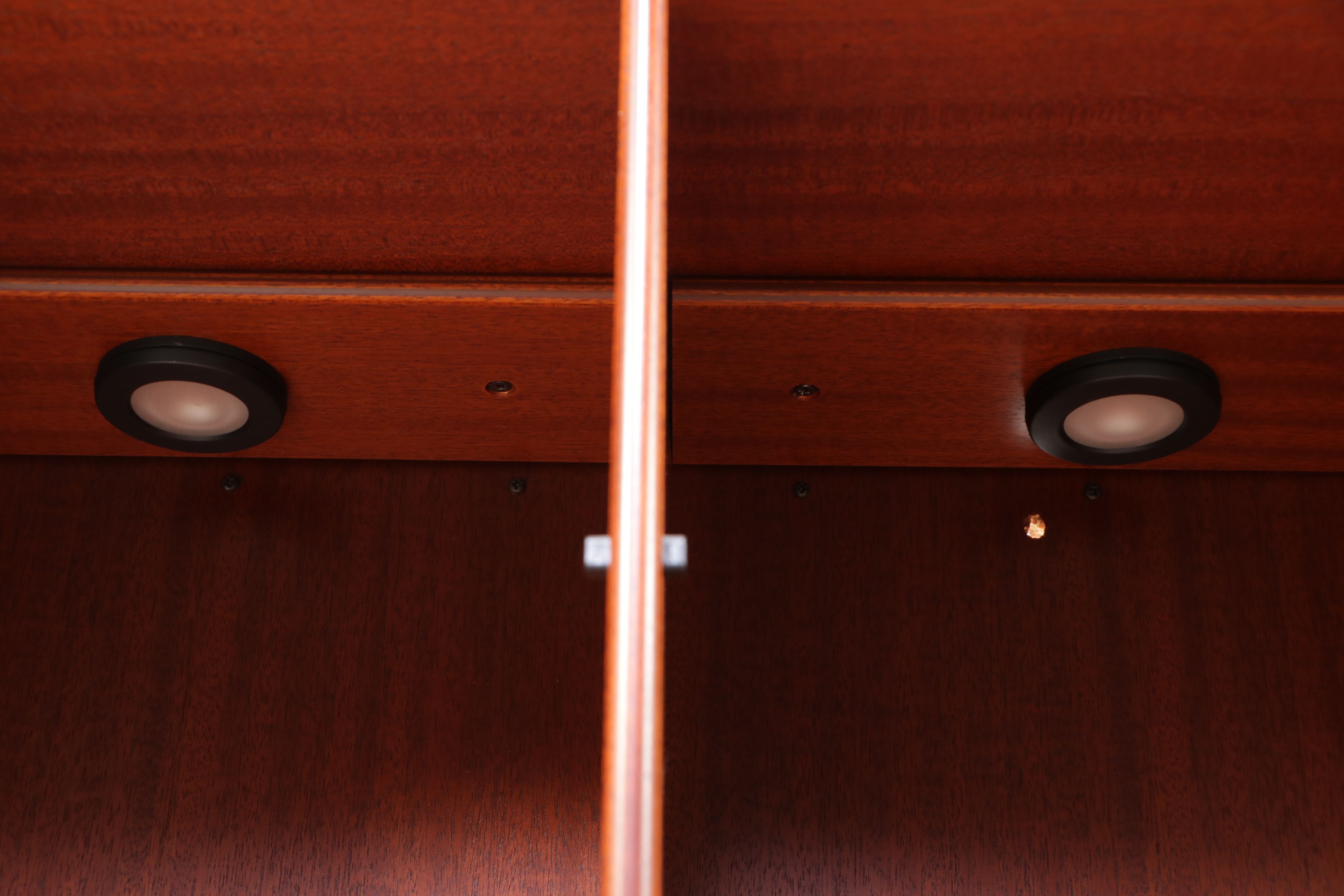 Modernist Style Rosewood Finished Modular Display Cabinets