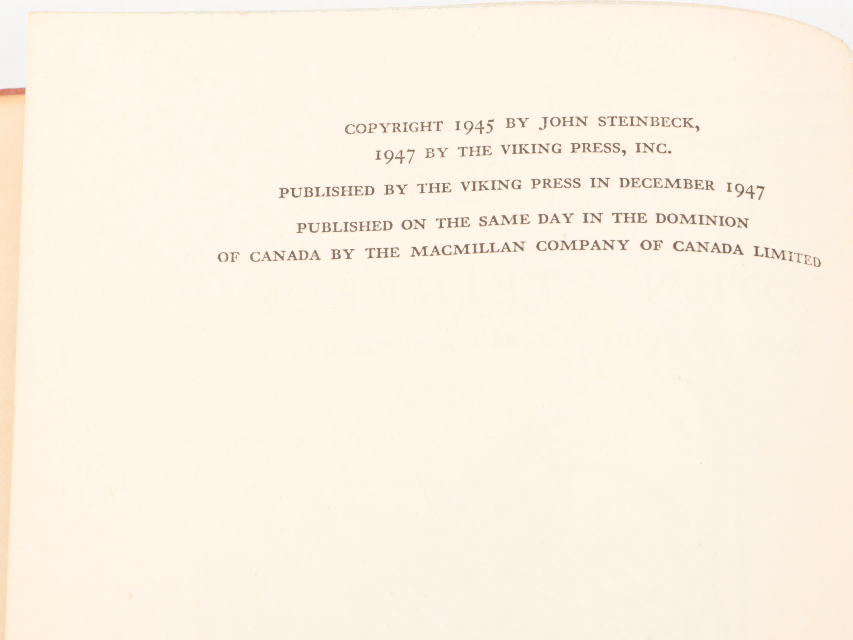 First Printing "The Pearl" by John Steinbeck, 1947