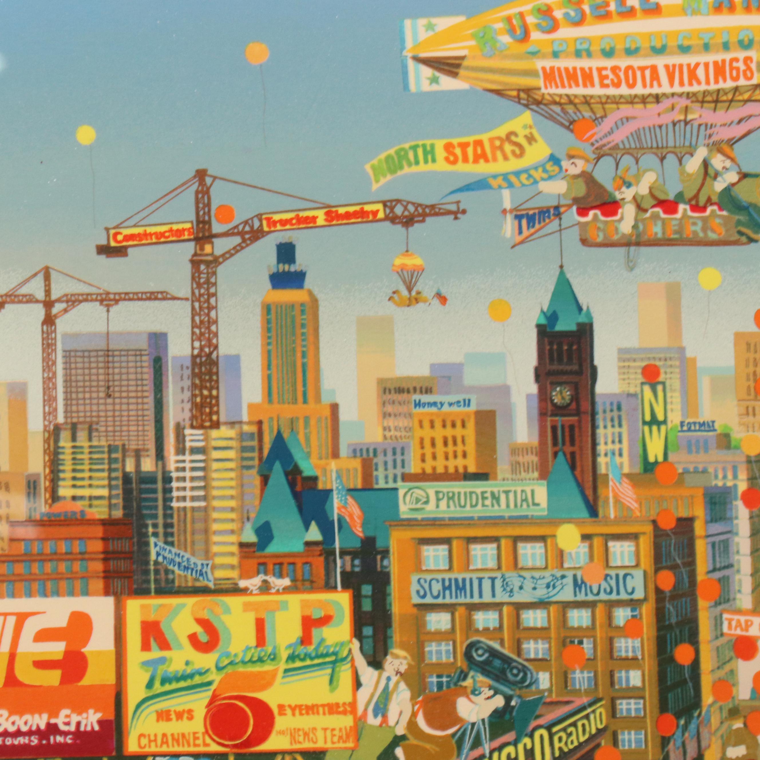 Hiro Yamagata Serigraph "The Great Tap Festival," 1980