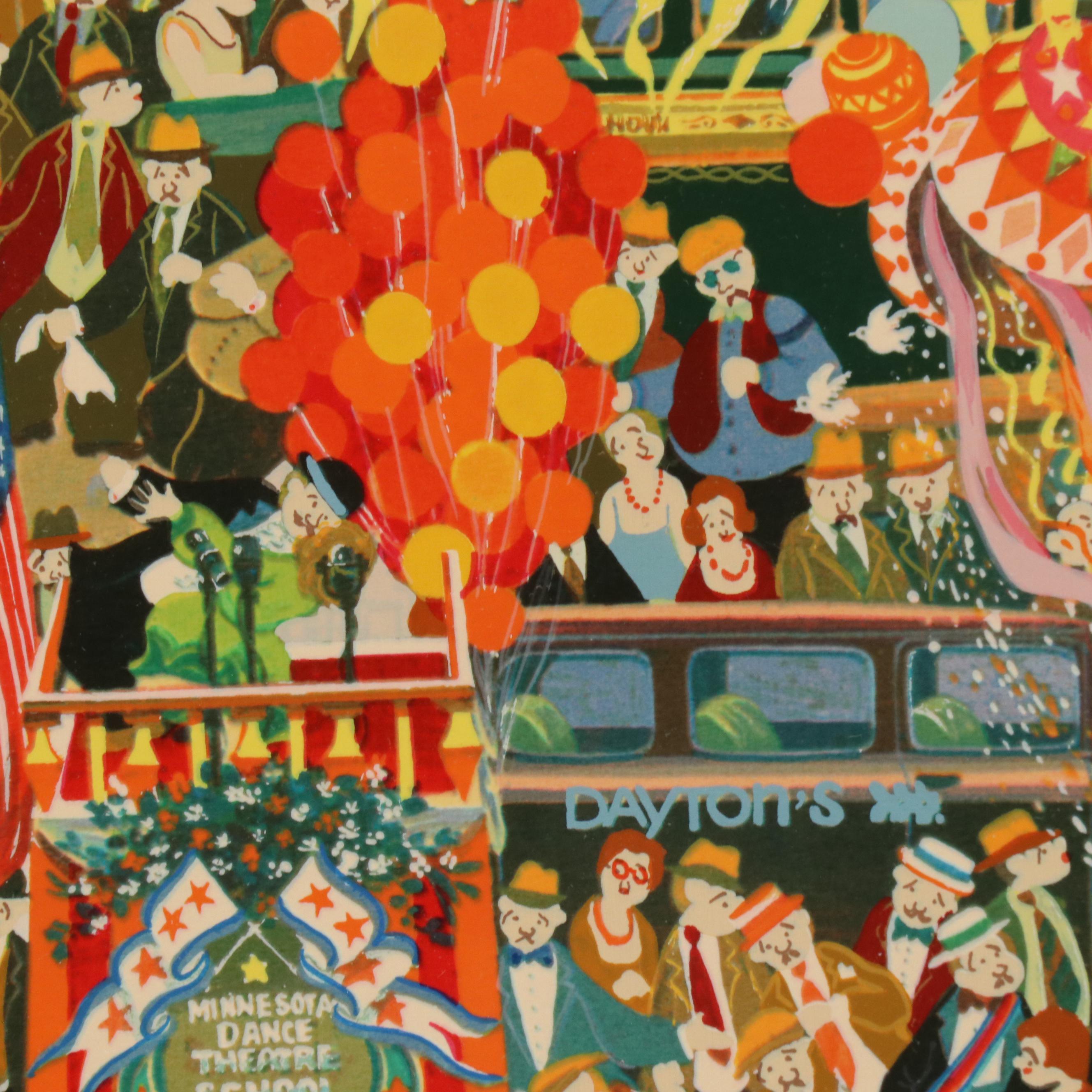 Hiro Yamagata Serigraph "The Great Tap Festival," 1980