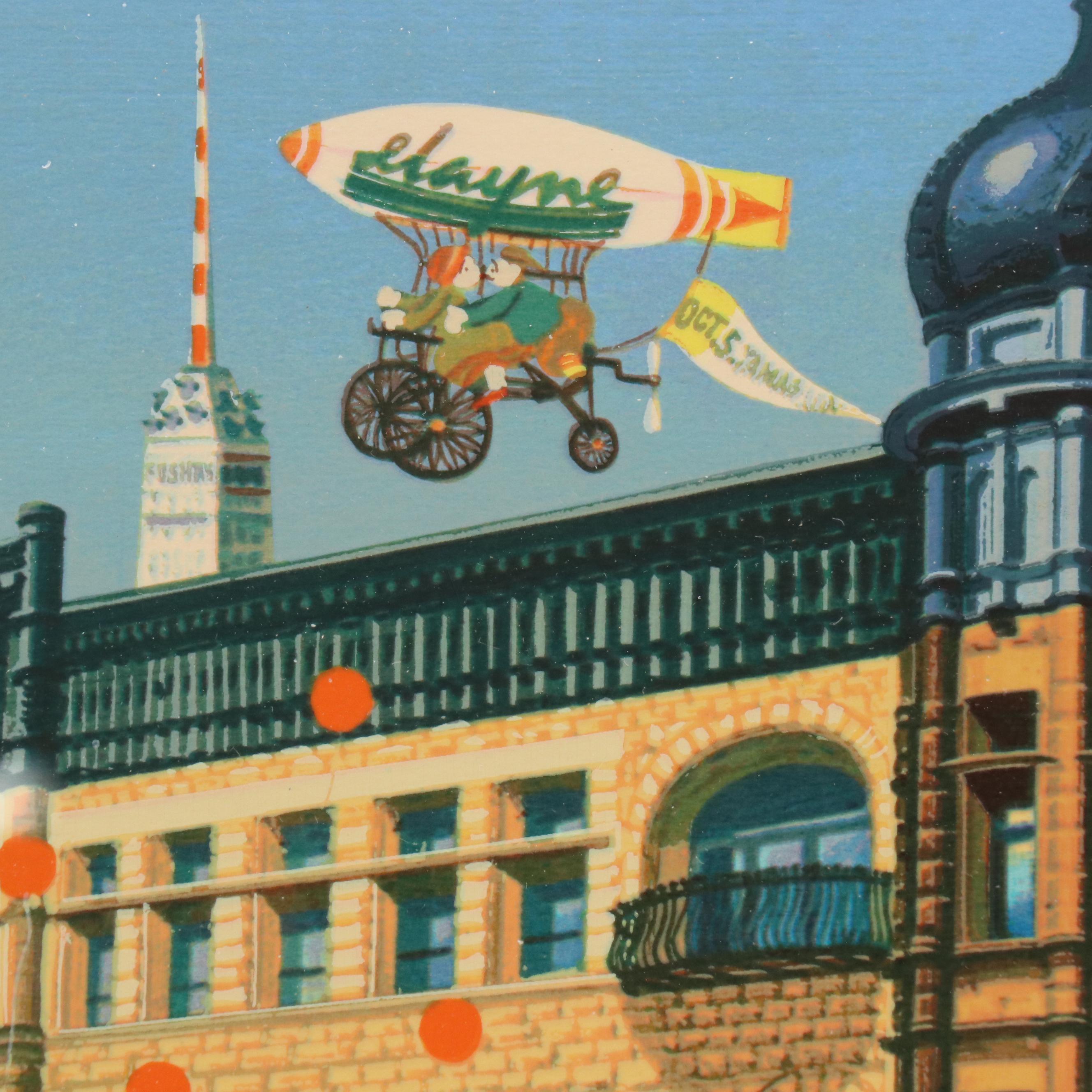 Hiro Yamagata Serigraph "The Great Tap Festival," 1980