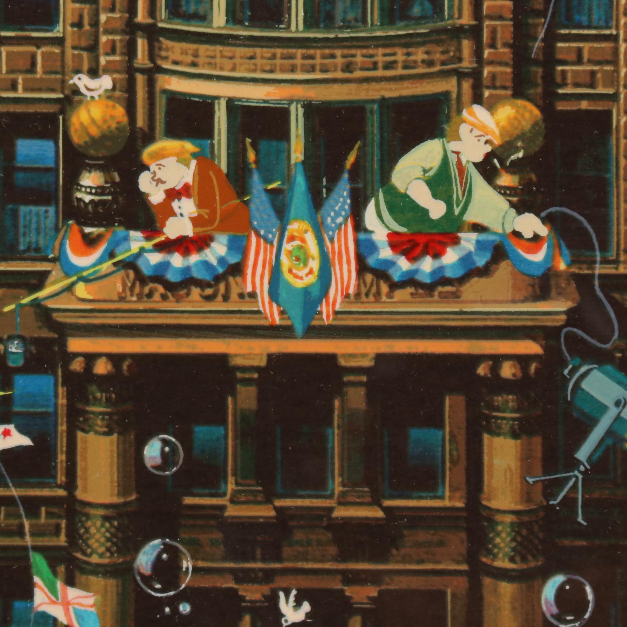 Hiro Yamagata Serigraph "The Great Tap Festival," 1980