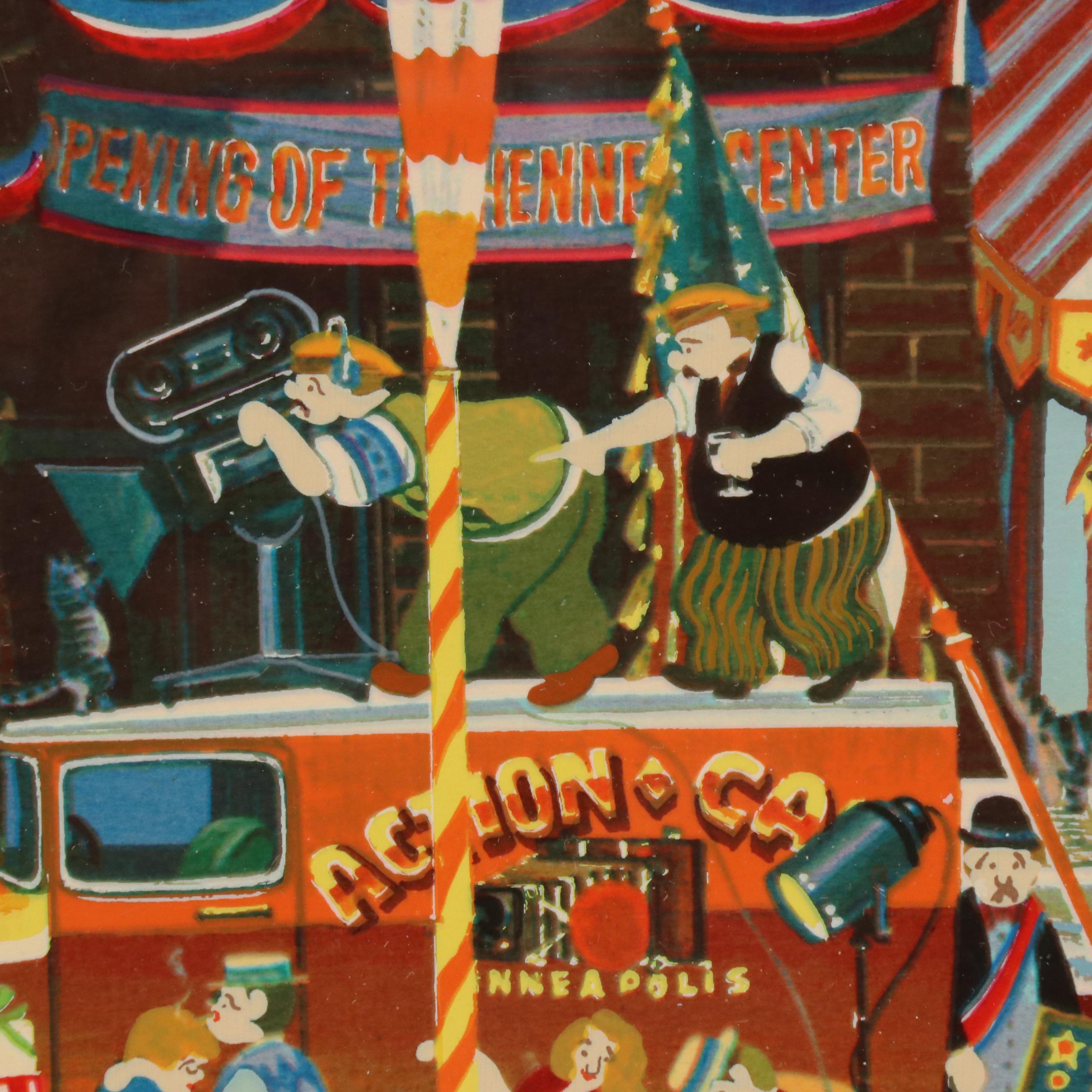 Hiro Yamagata Serigraph "The Great Tap Festival," 1980