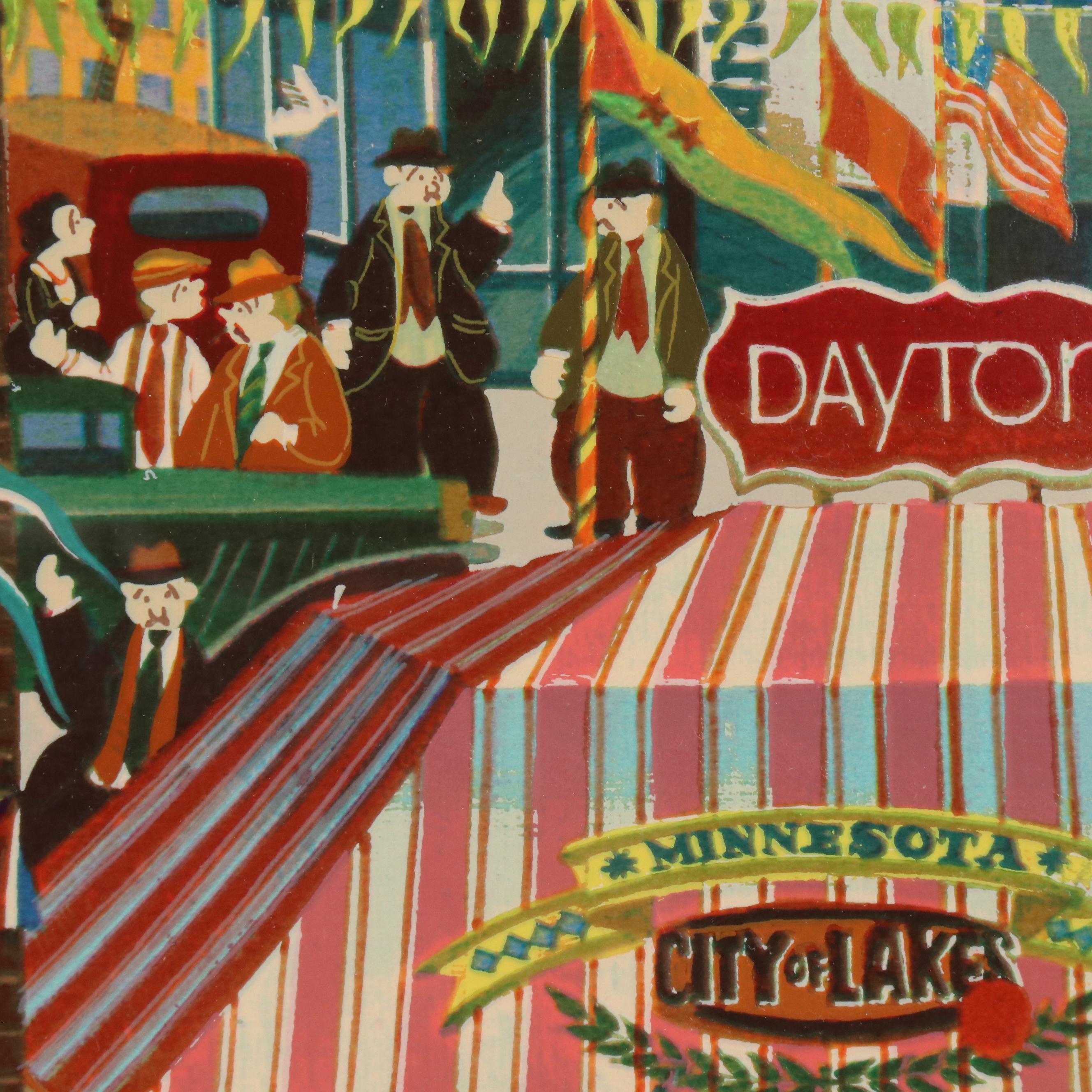 Hiro Yamagata Serigraph "The Great Tap Festival," 1980