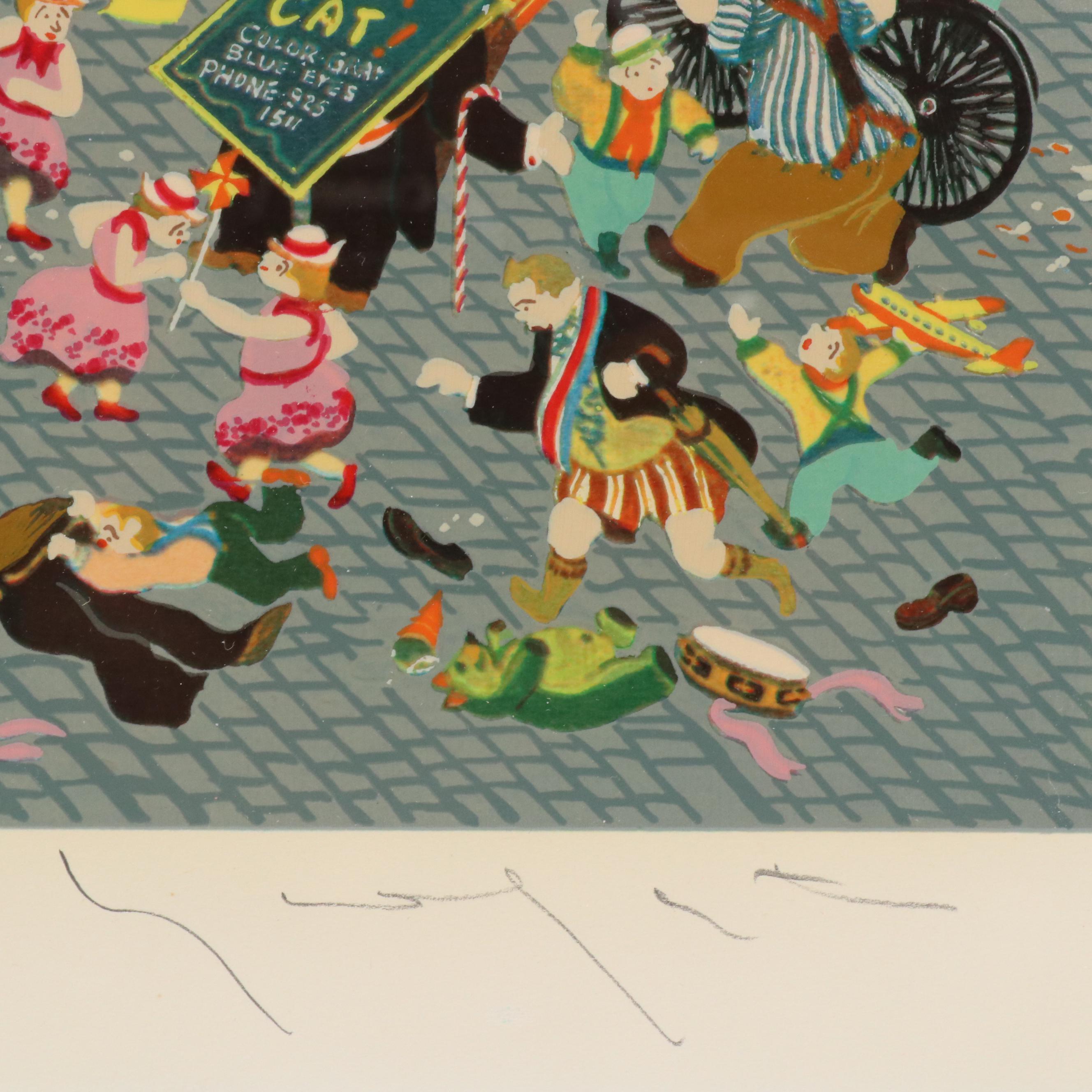 Hiro Yamagata Serigraph "The Great Tap Festival," 1980