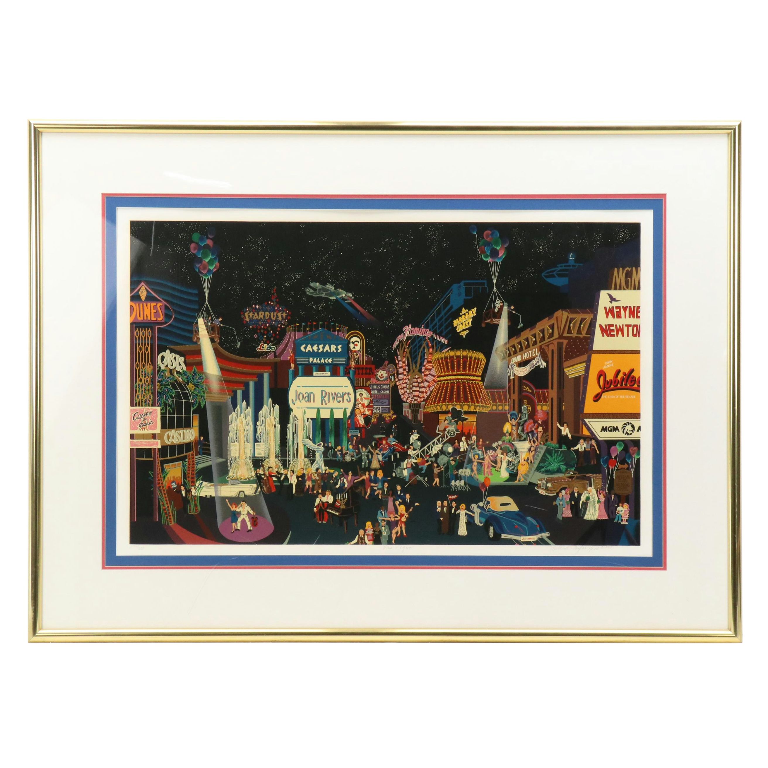 Melanie Taylor Kent Serigraph "Las Vegas," 1985