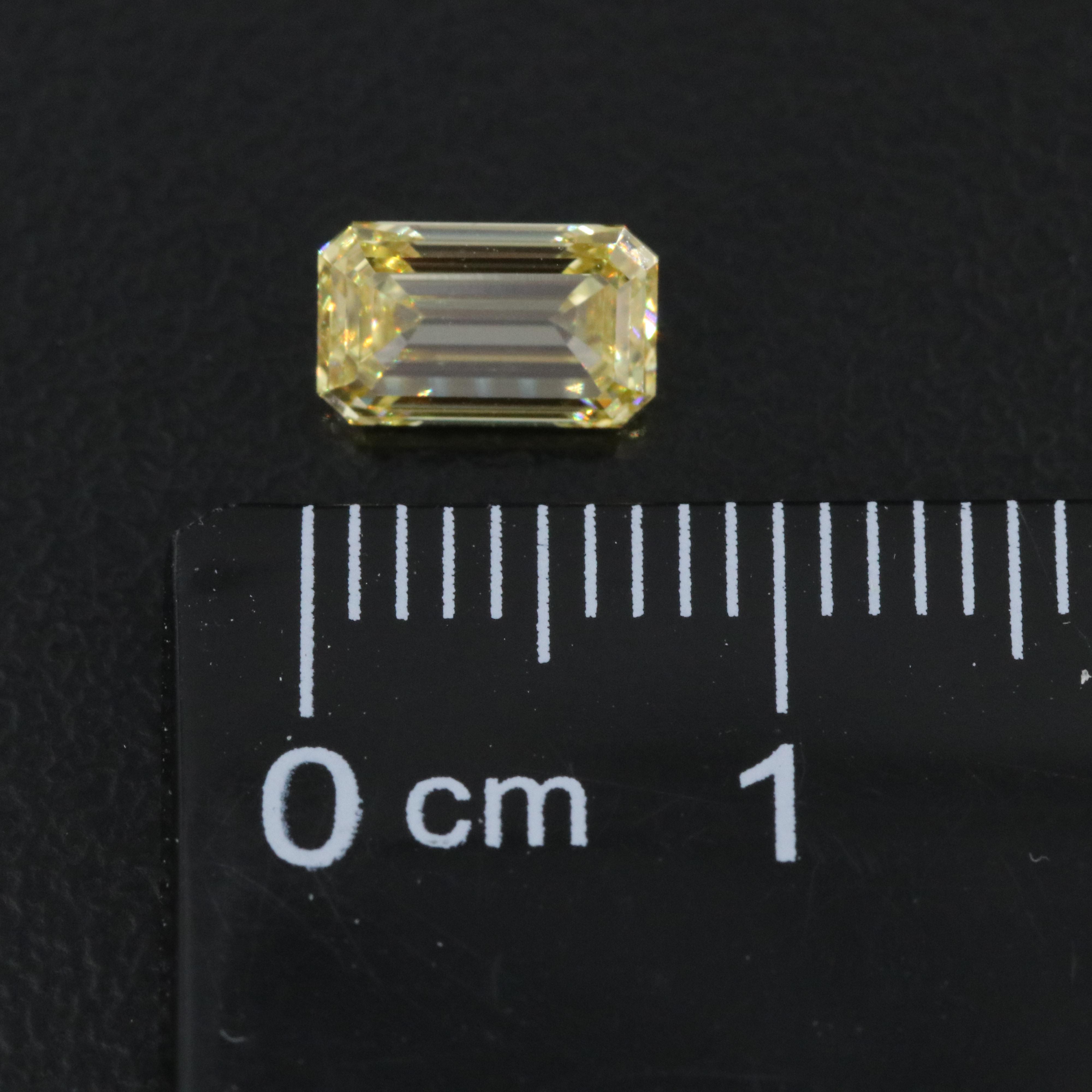 Loose 1.05 CT Lab Grown Fancy Yellow Diamond with IGI Report