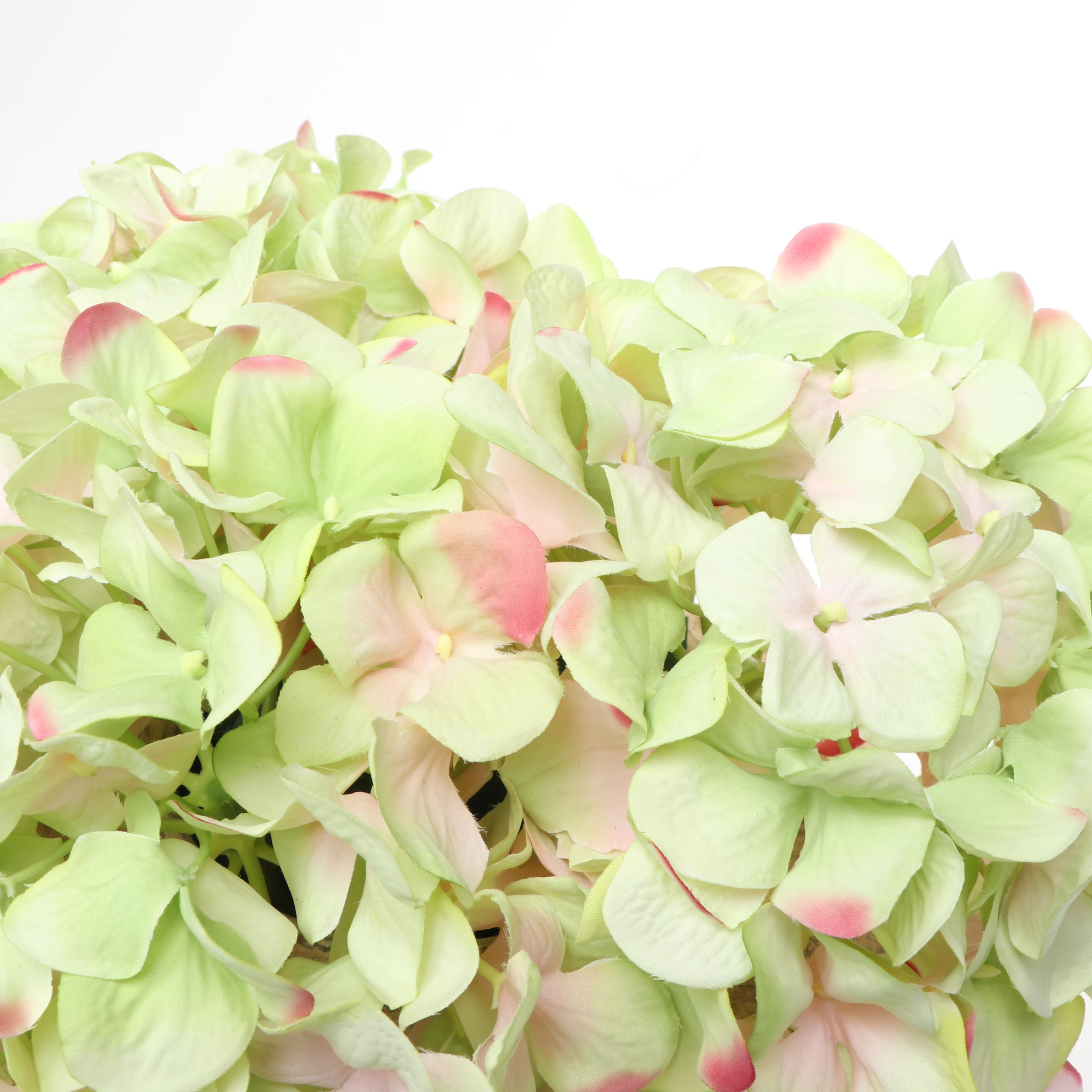 Ceramic Planter with Faux Hydrangeas