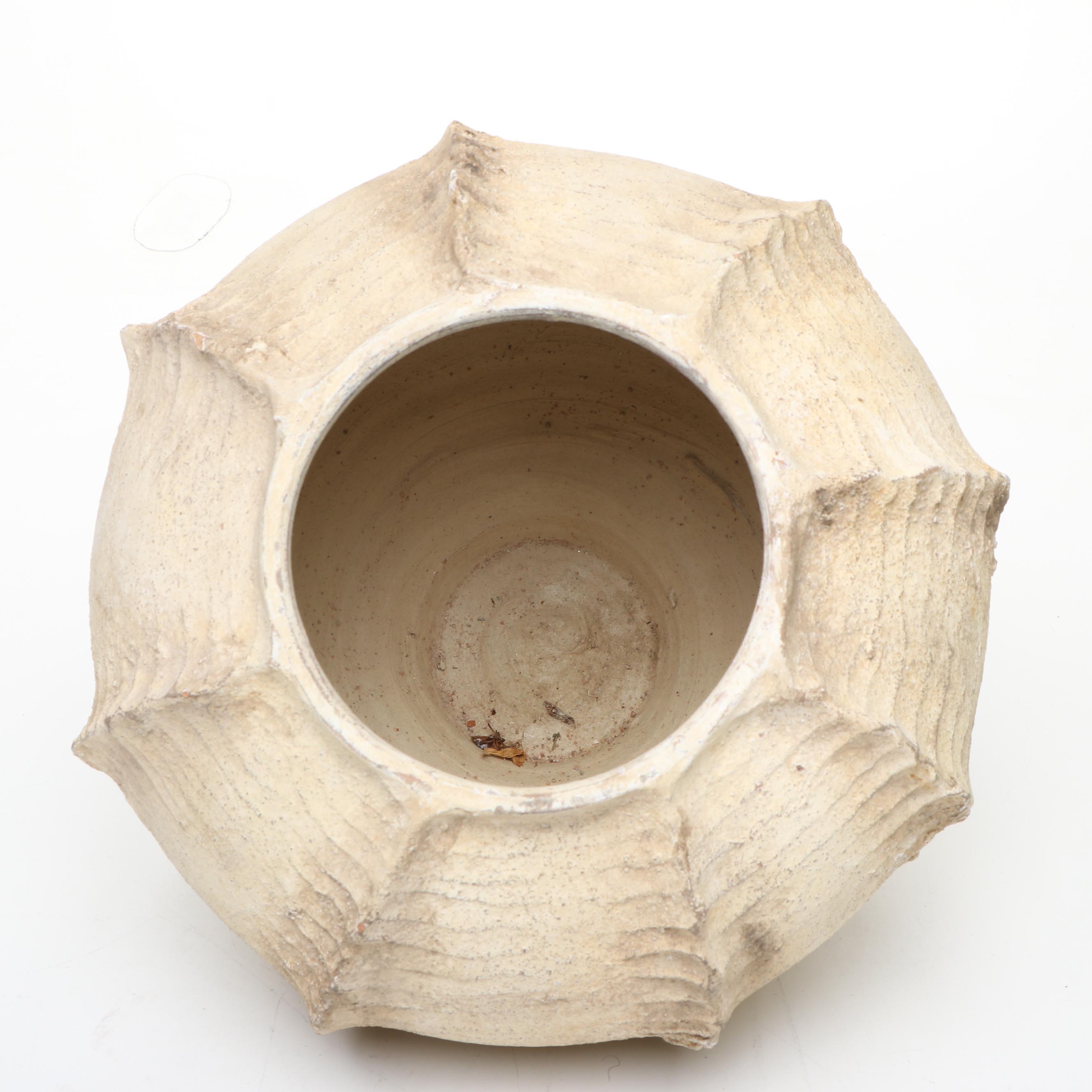 Ceramic Planter with Faux Hydrangeas