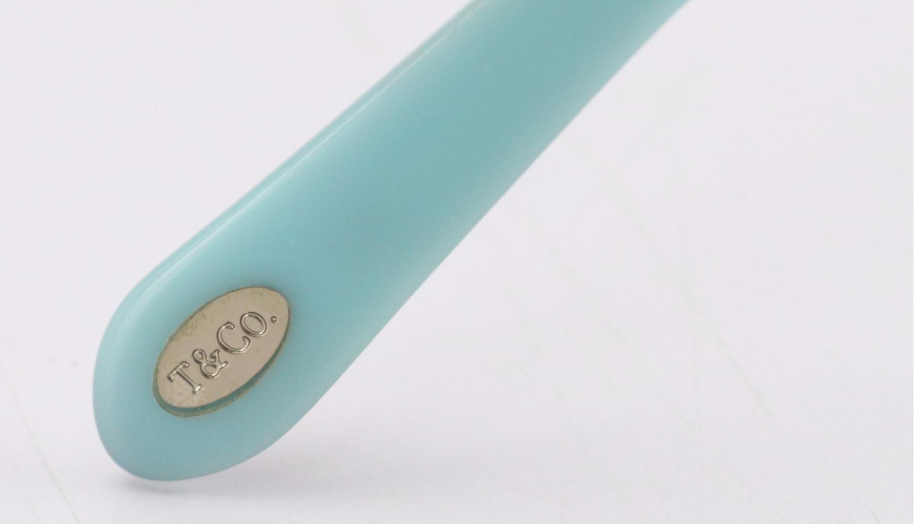 Tiffany & Co. Black and Blue Rectangular Prescription Eyeglasses in Case