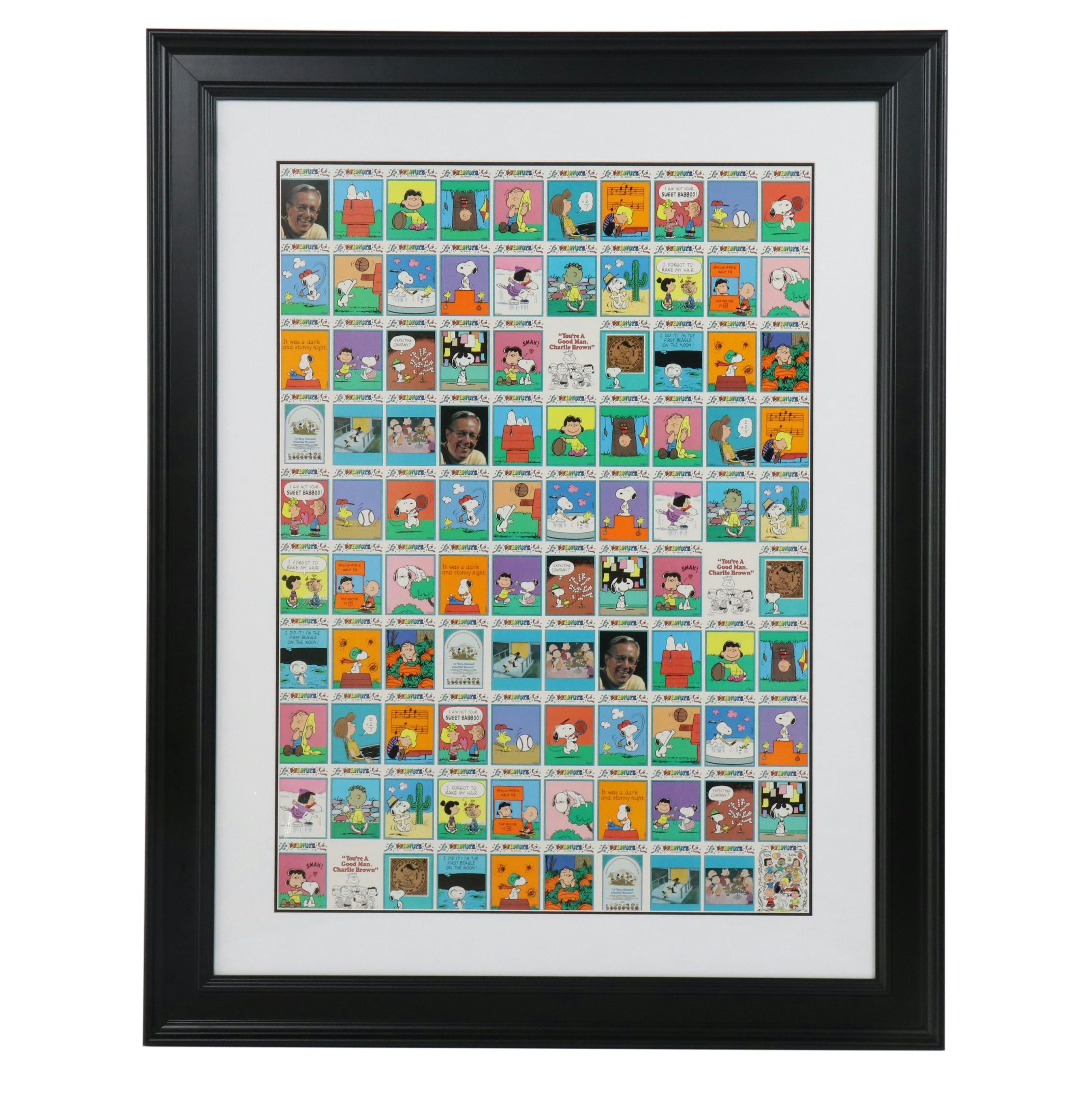 "Peanuts by Schulz" Sheet of Uncut Trading Cards