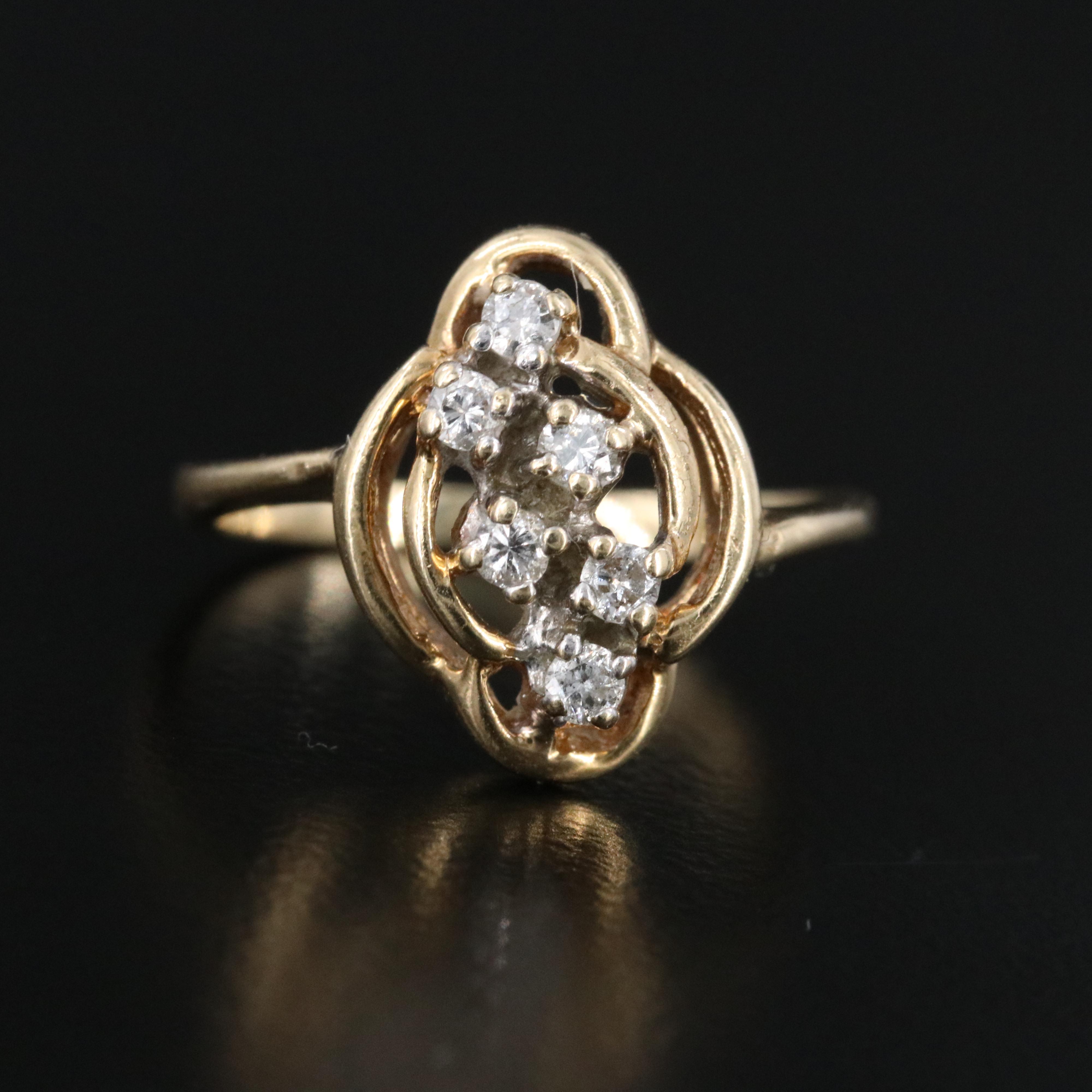 14K 0.15 CTW Diamond Ring