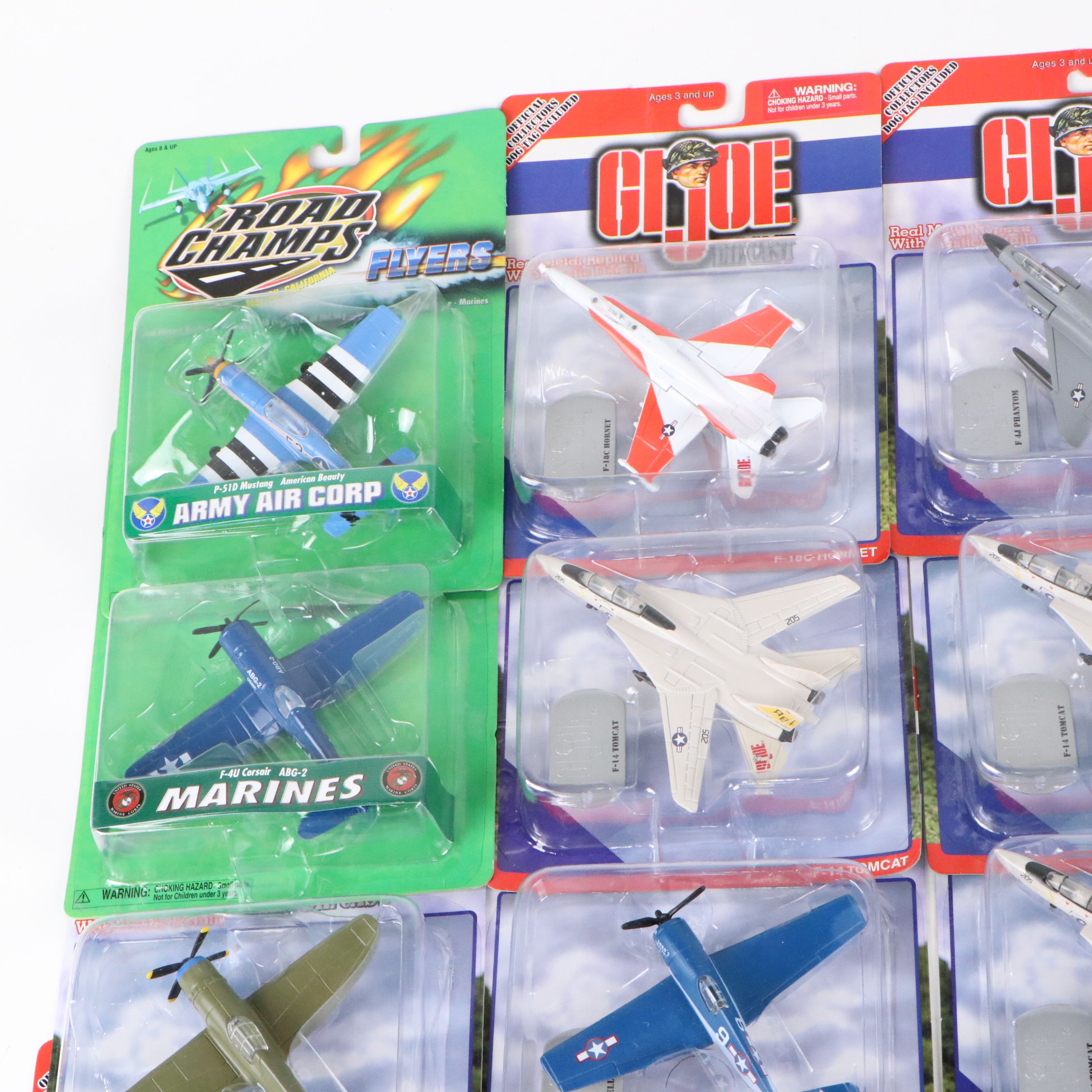 Maisto G.I. Joe "F-14 Tomcat,"F-18C Hornet" with More Toy Planes and Vehicles