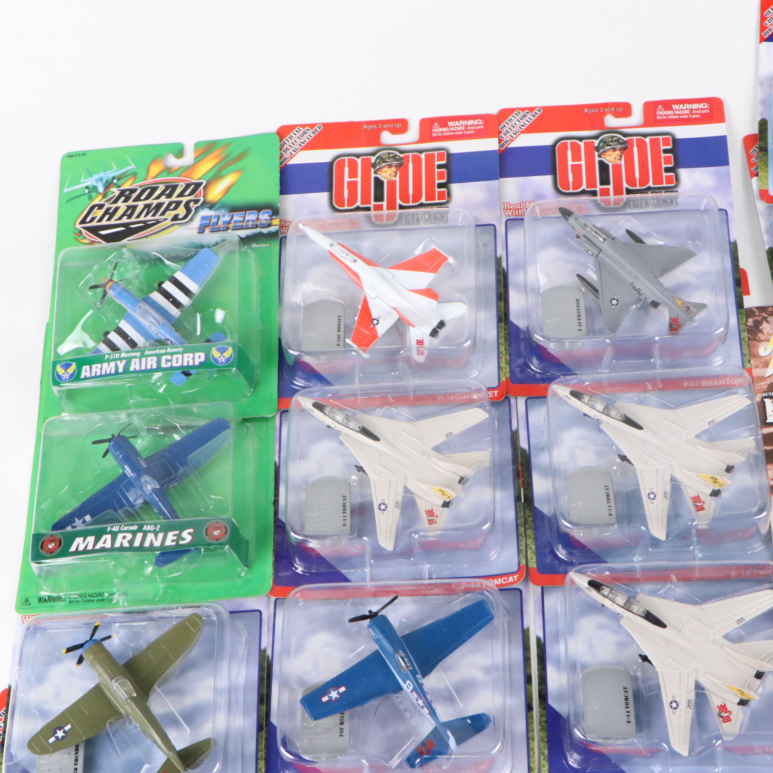 Maisto G.I. Joe "F-14 Tomcat,"F-18C Hornet" with More Toy Planes and Vehicles