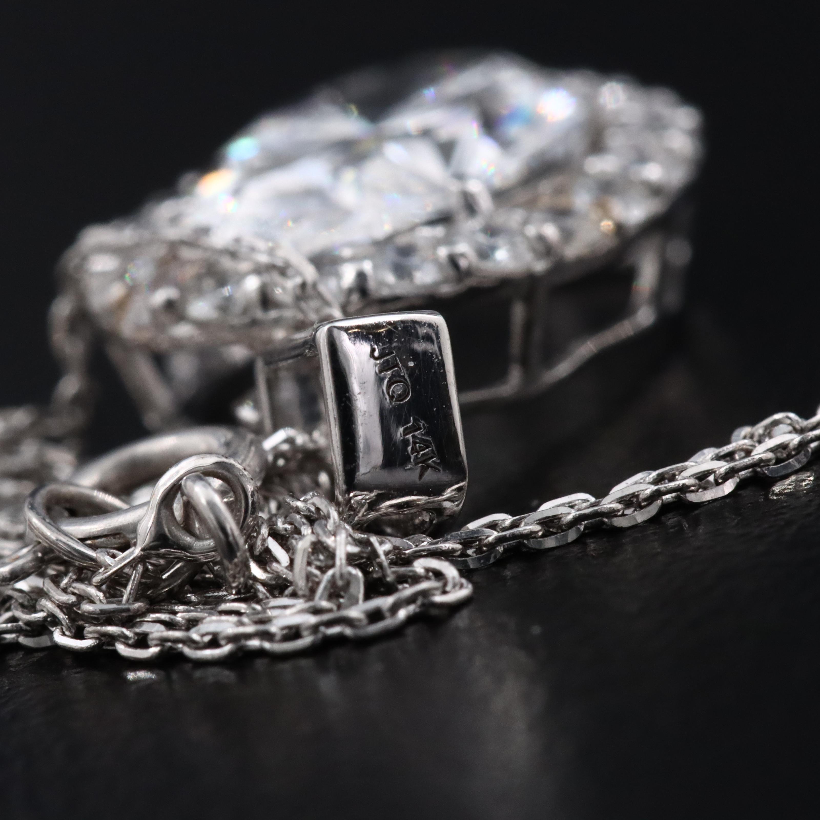 14K 3.37 CTW Lab Grown Diamond Pendant Necklace with IGI Jewelry Report