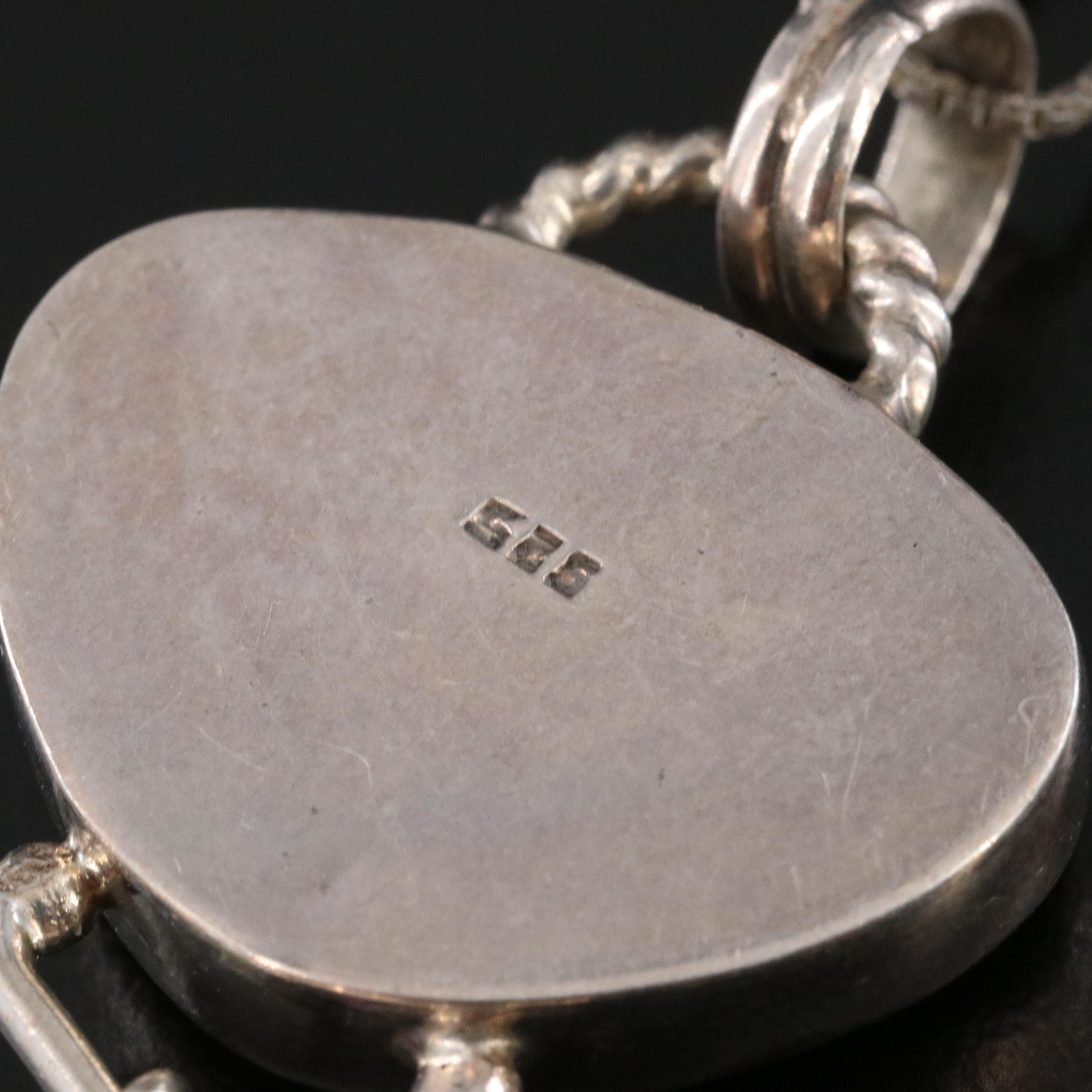 Sterling Sodalite, Amethyst and Pearl Necklace