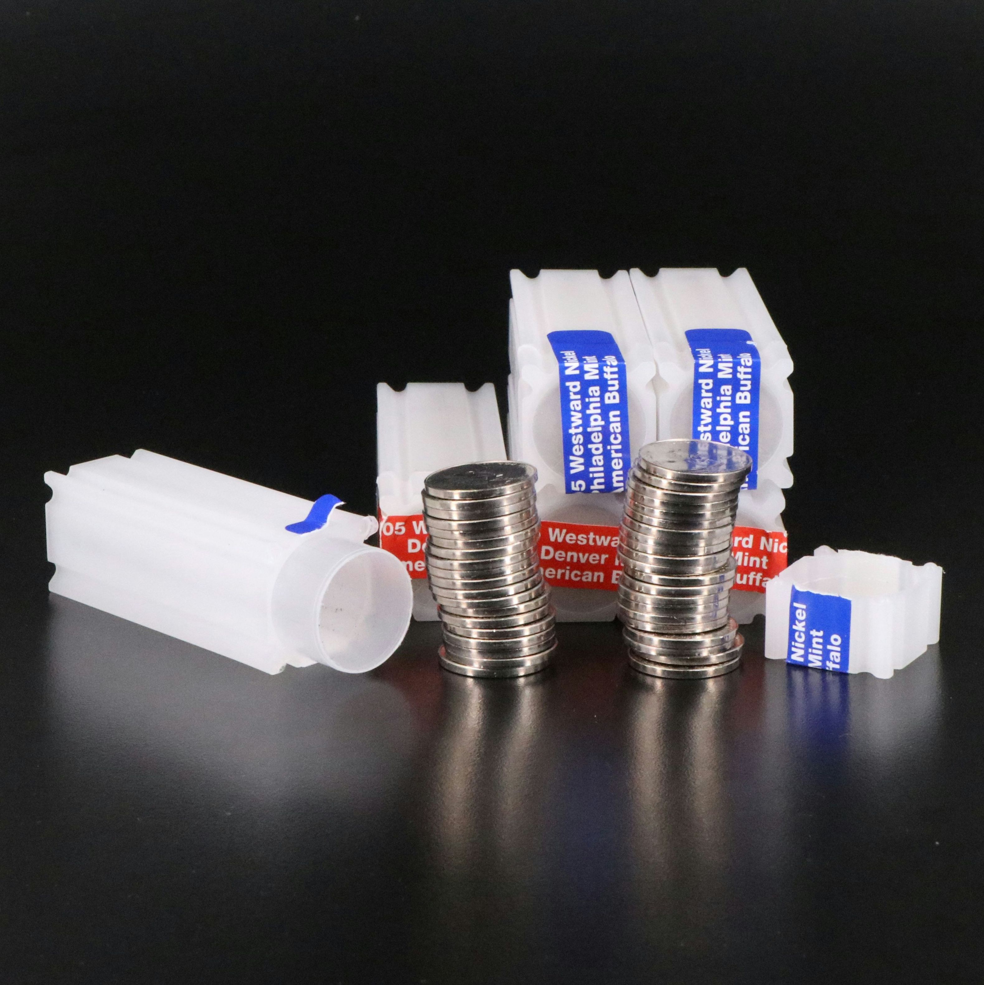 Six Rolls of Westward Journey, Peace American buffalo Jefferson Nickels