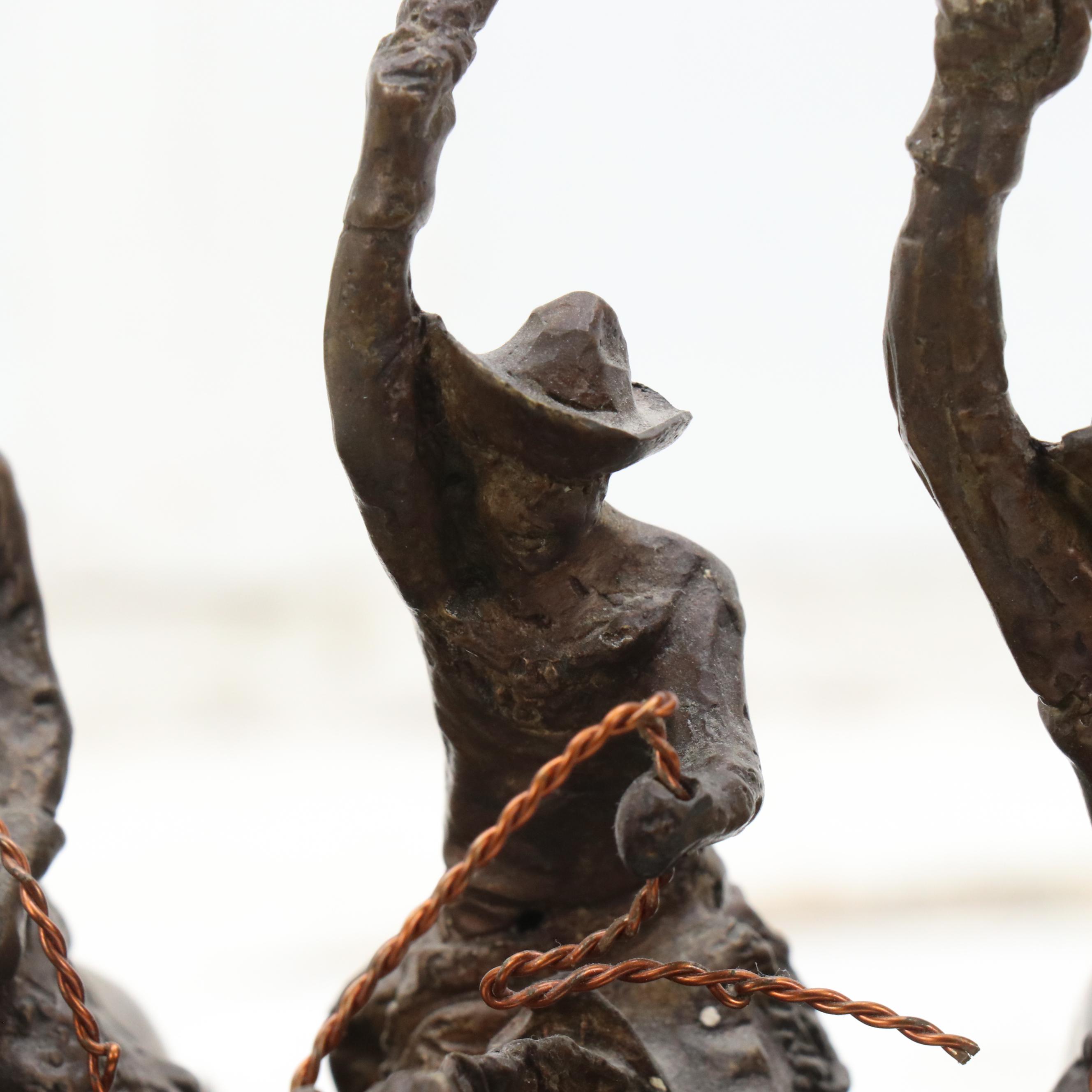 Bronze Sculpture After Frederic Remington "Coming Thru The Rye"