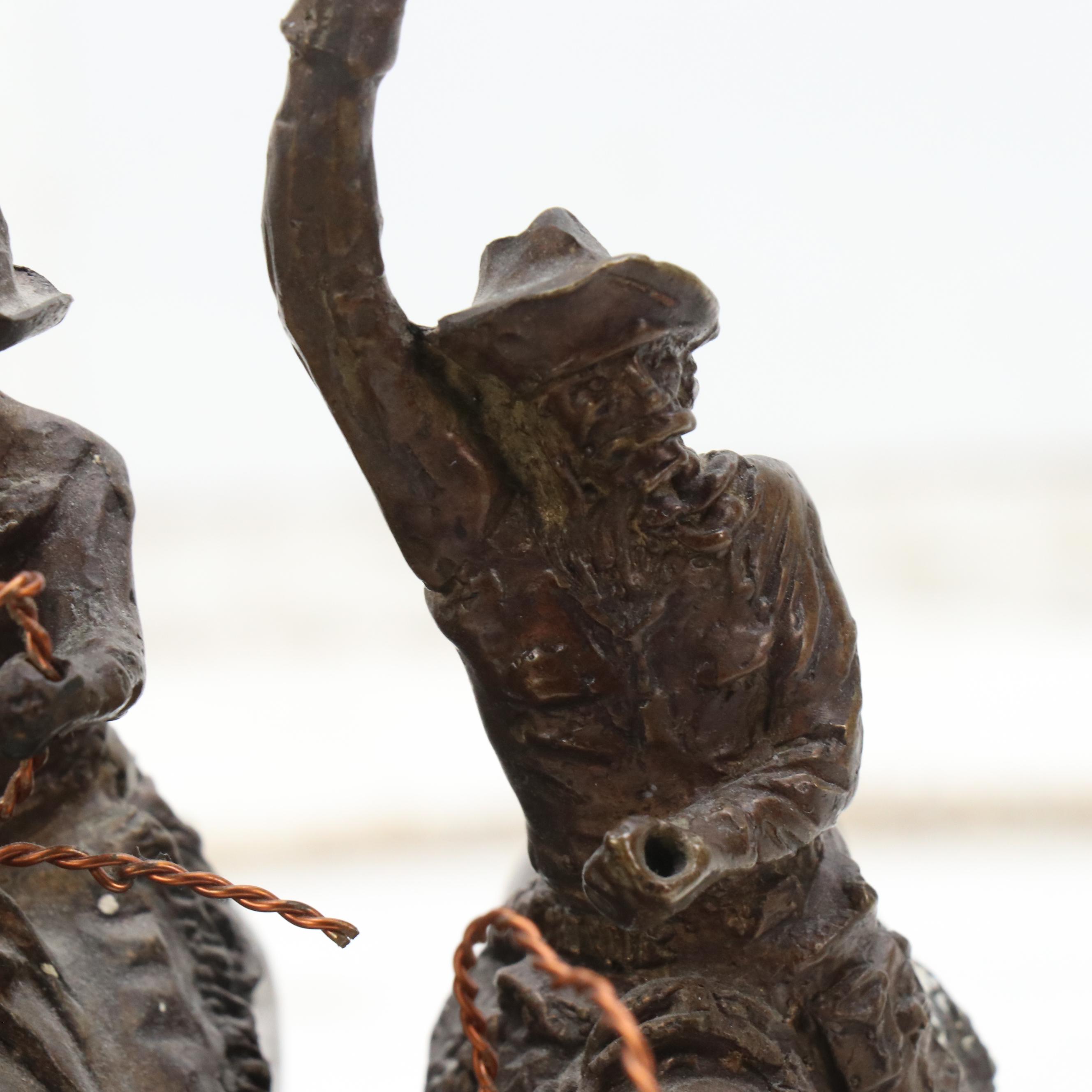 Bronze Sculpture After Frederic Remington "Coming Thru The Rye"