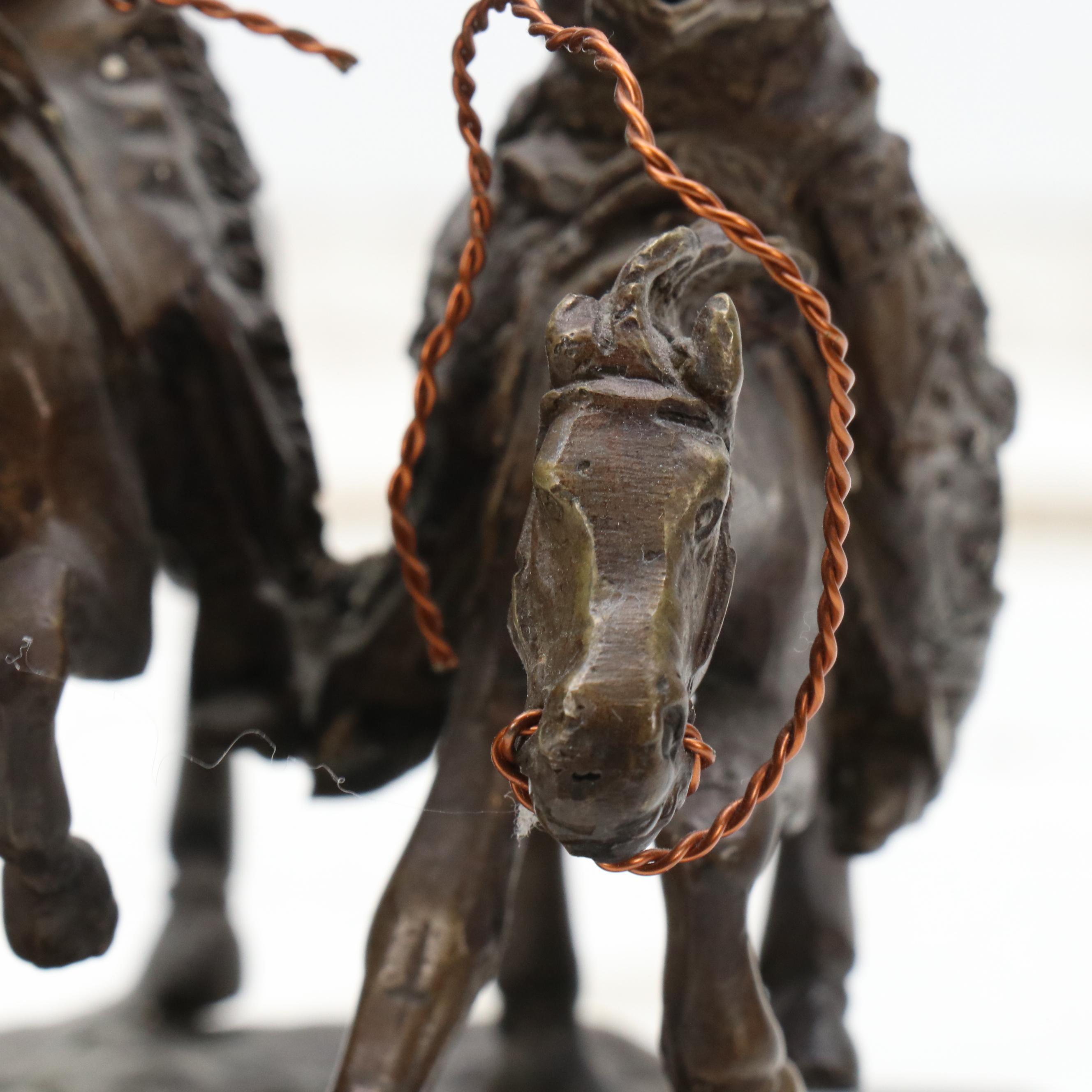 Bronze Sculpture After Frederic Remington "Coming Thru The Rye"