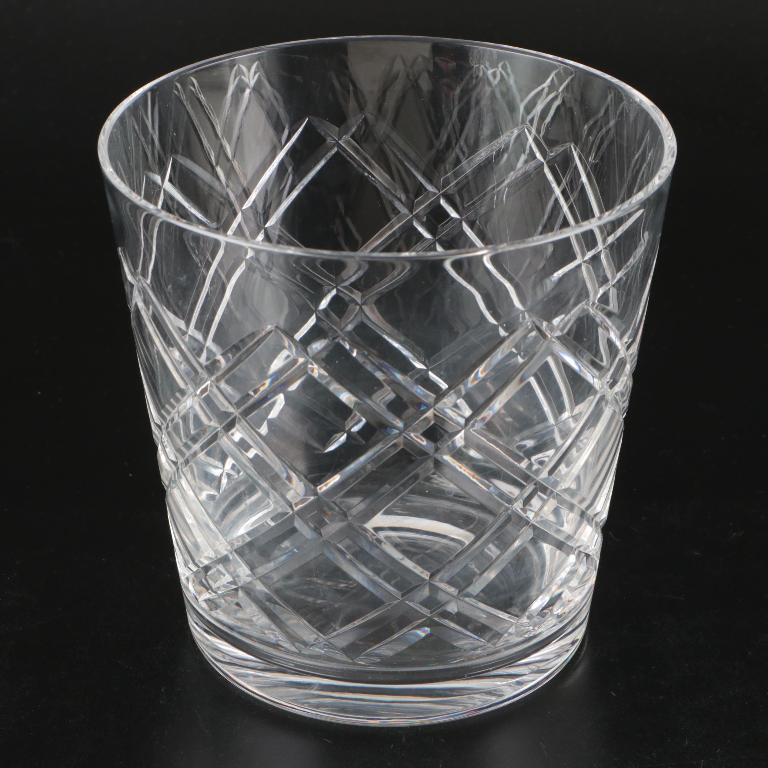 Tiffany & Co. Crystal Ice Bucket and "Newport" Brandy Glasses