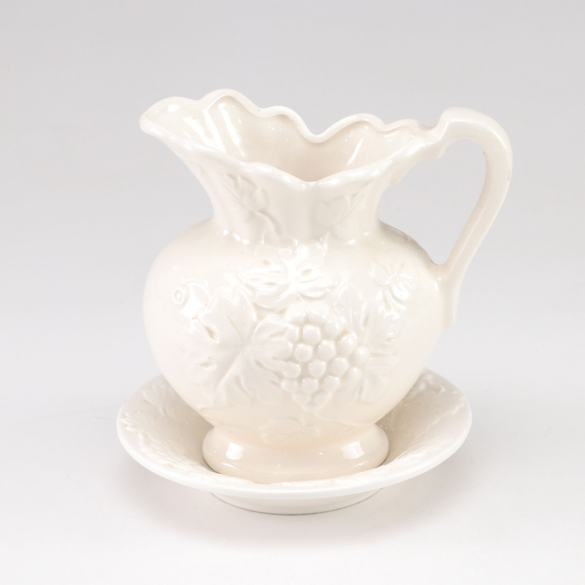 Sebring Pottery "Rosalie" Dessert Plates, Enesco Pitcher & More Gilt Porcelain