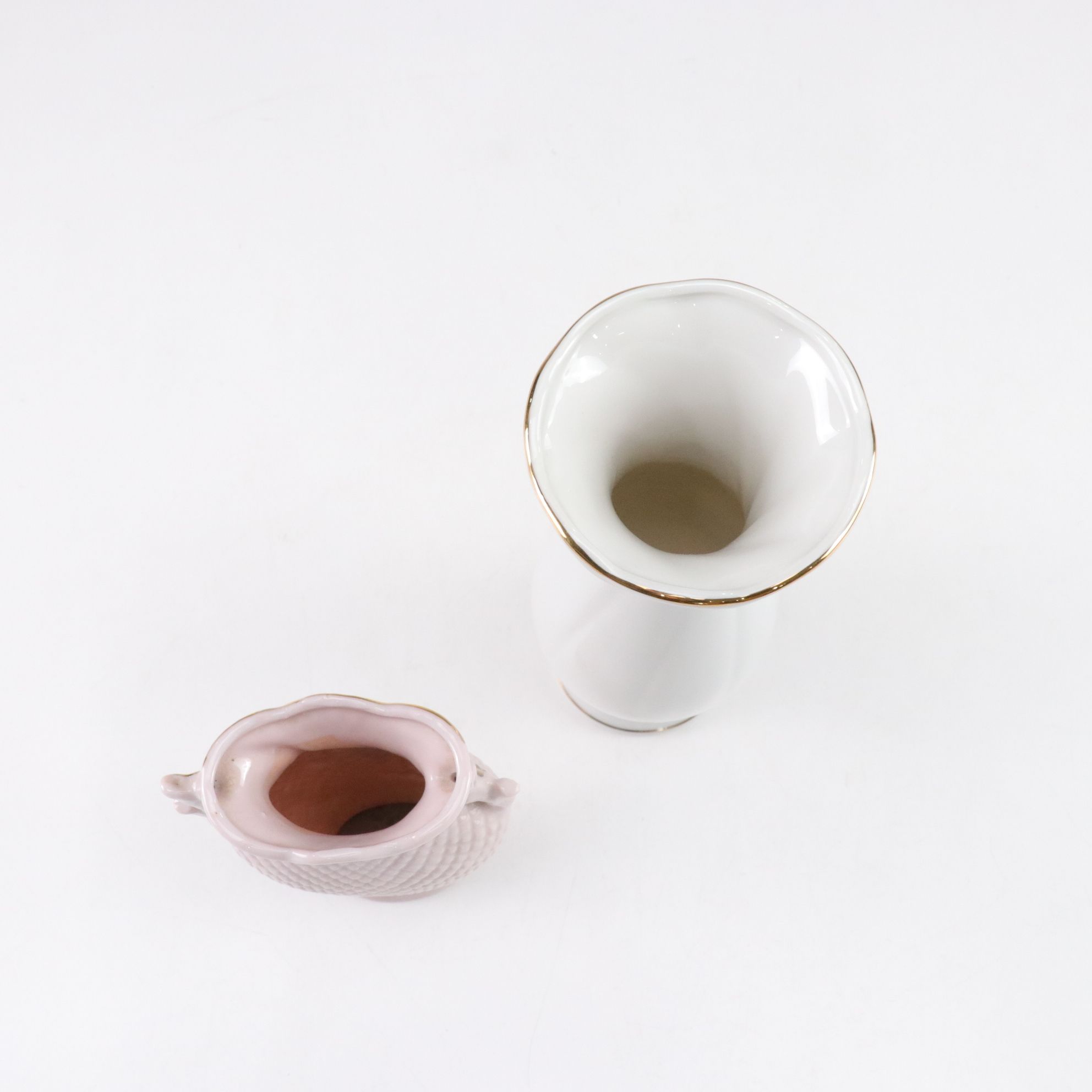 Sebring Pottery "Rosalie" Dessert Plates, Enesco Pitcher & More Gilt Porcelain