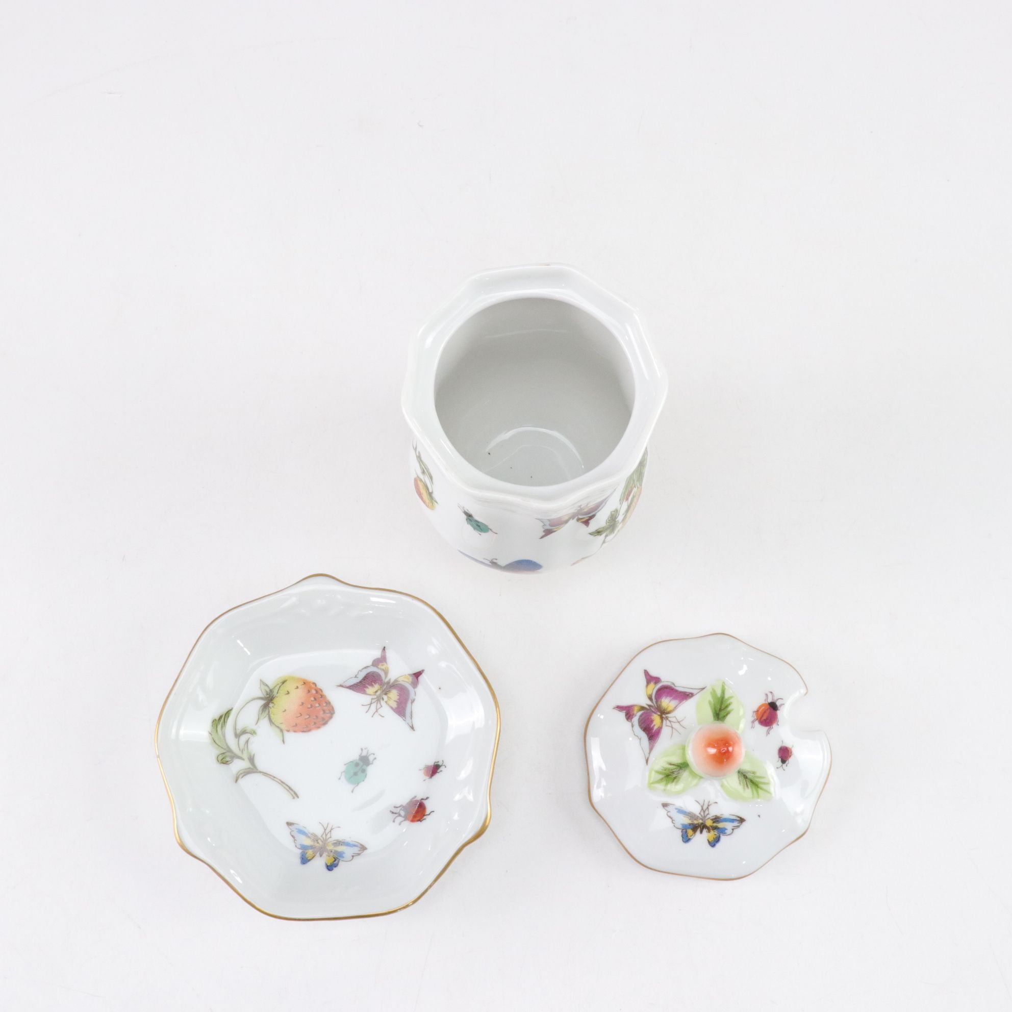 Sebring Pottery "Rosalie" Dessert Plates, Enesco Pitcher & More Gilt Porcelain