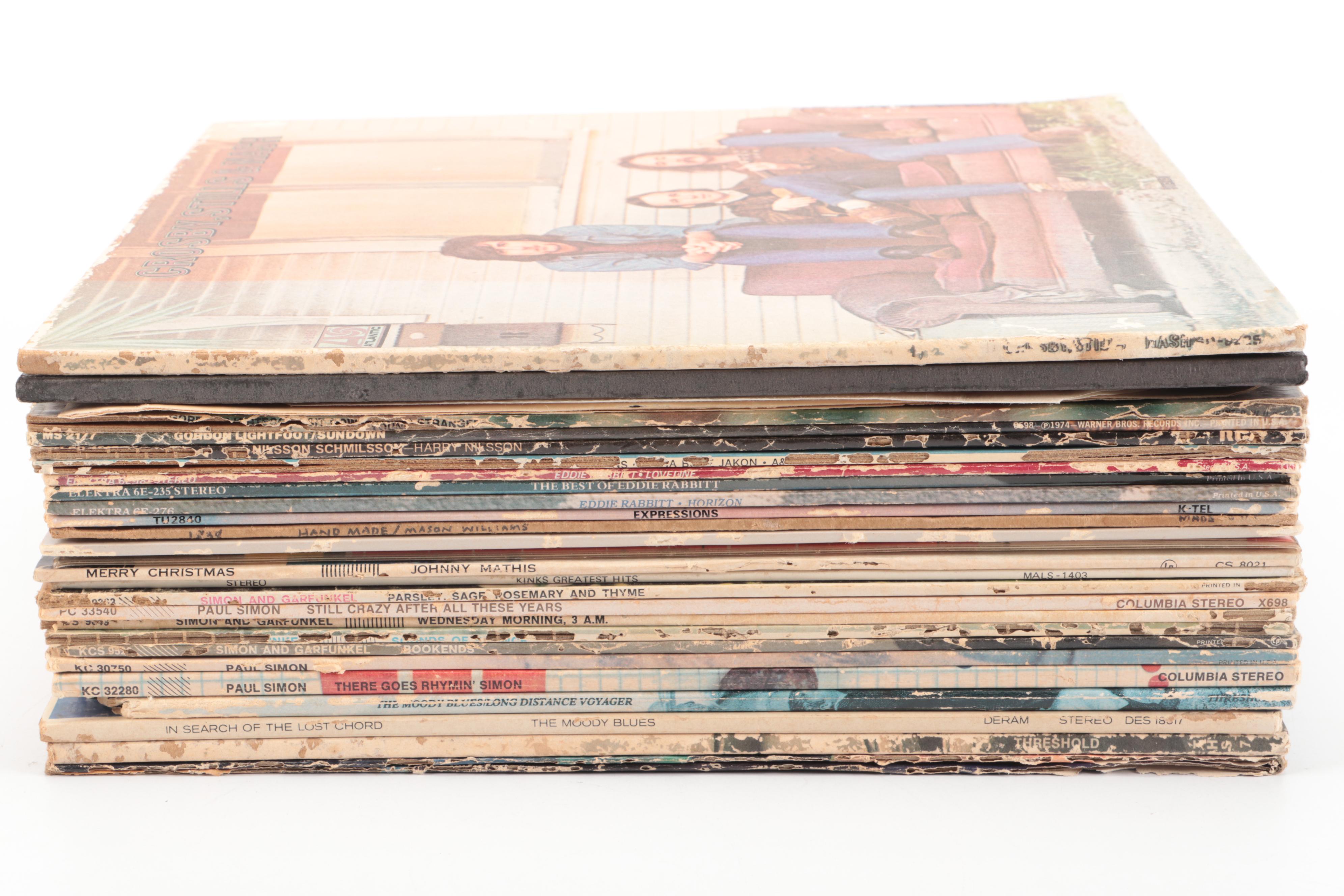 Gordon Lightfoot, Simon and Garfunkel, Moody Blues, and More Vinyl Record Albums