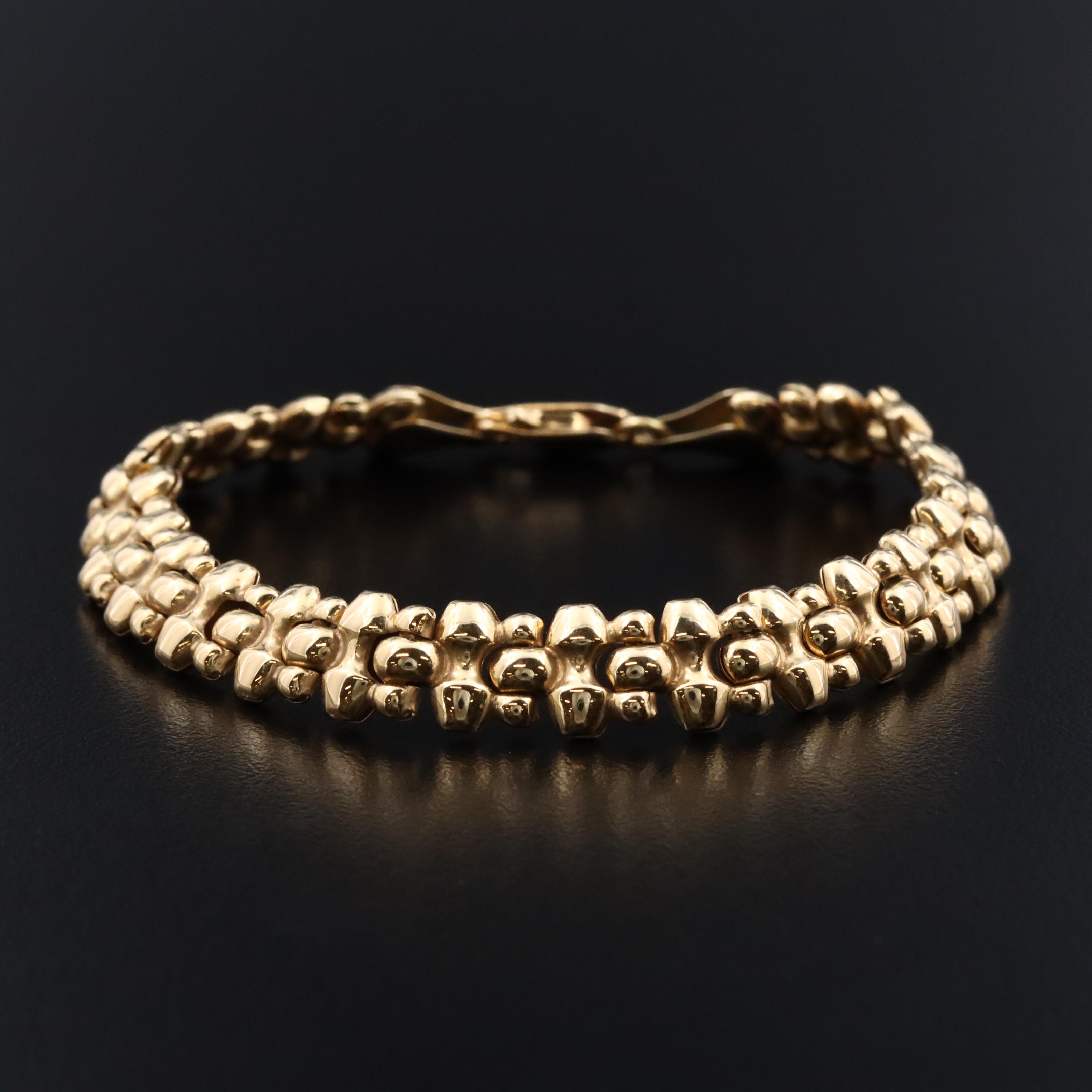 Italian Milor 18K Fancy Link Bracelet