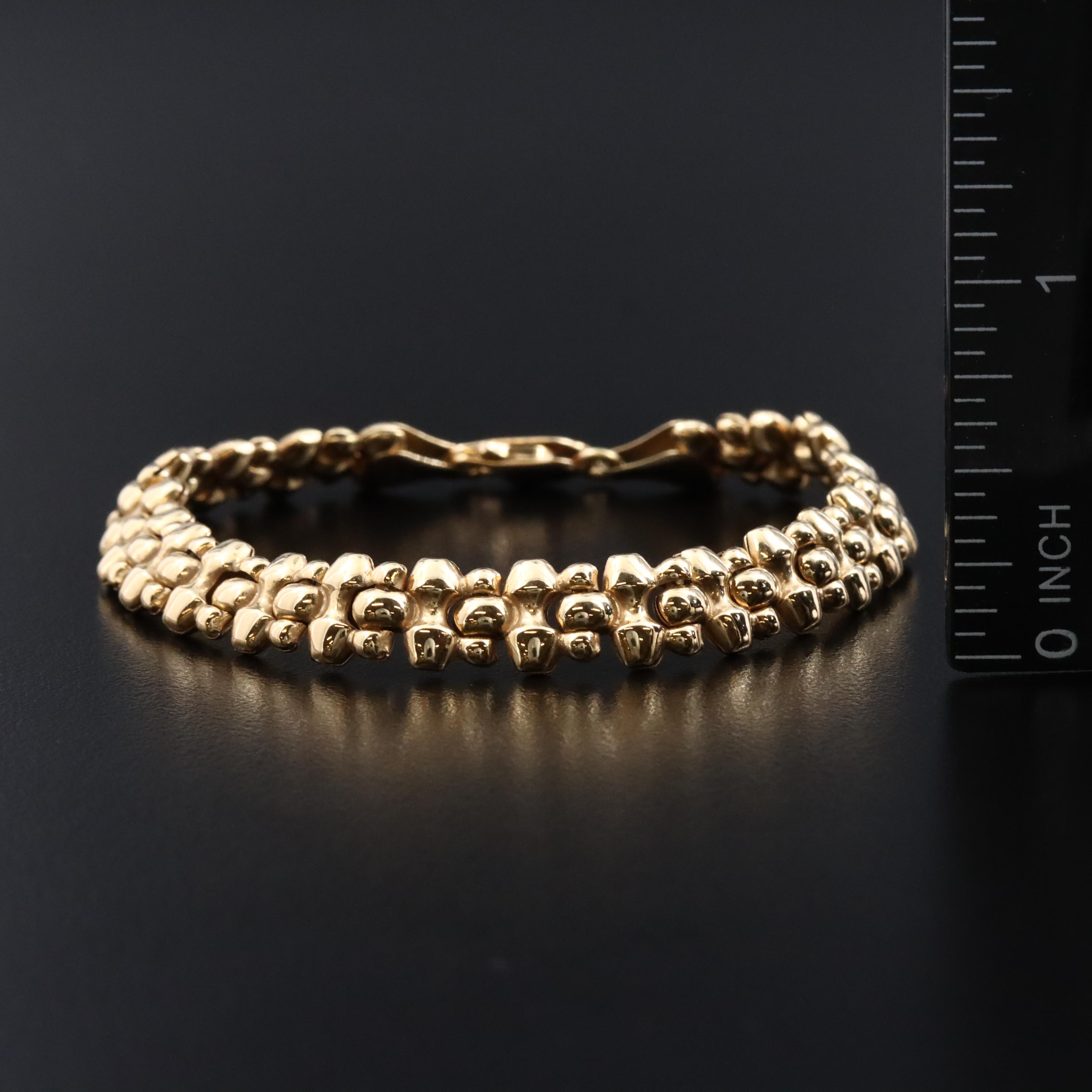 Italian Milor 18K Fancy Link Bracelet