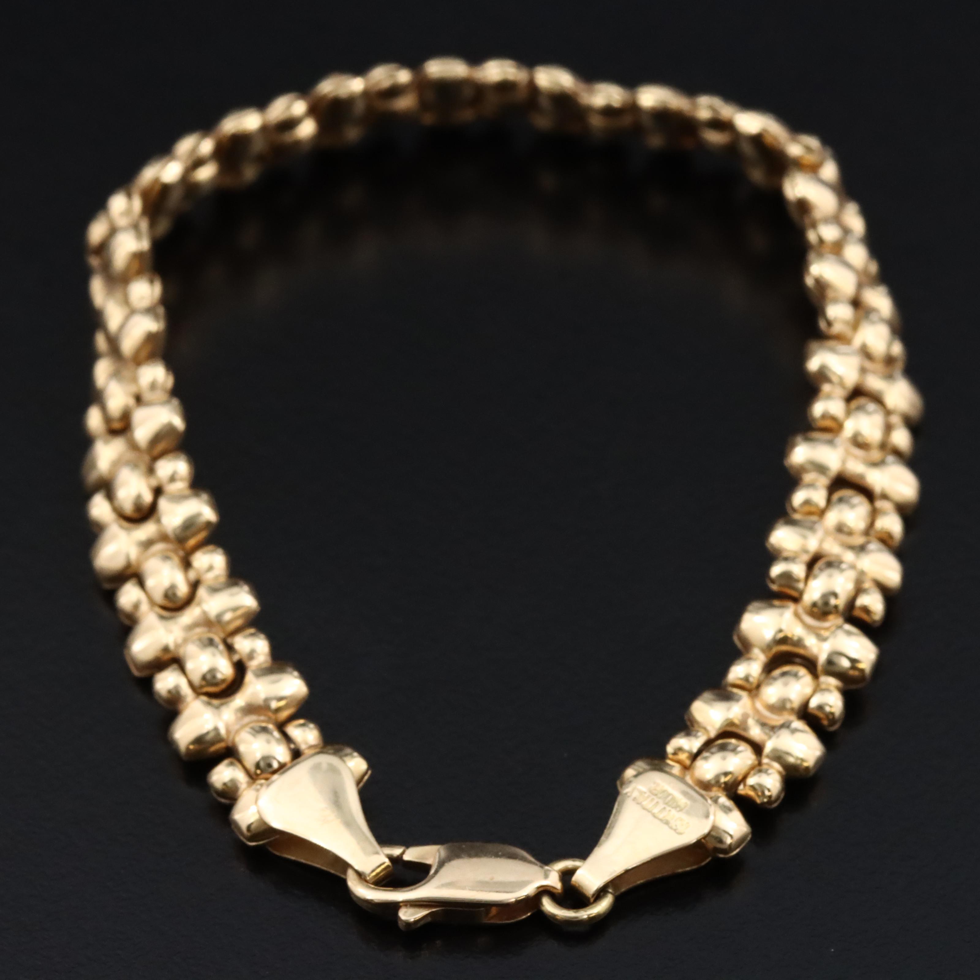 Italian Milor 18K Fancy Link Bracelet