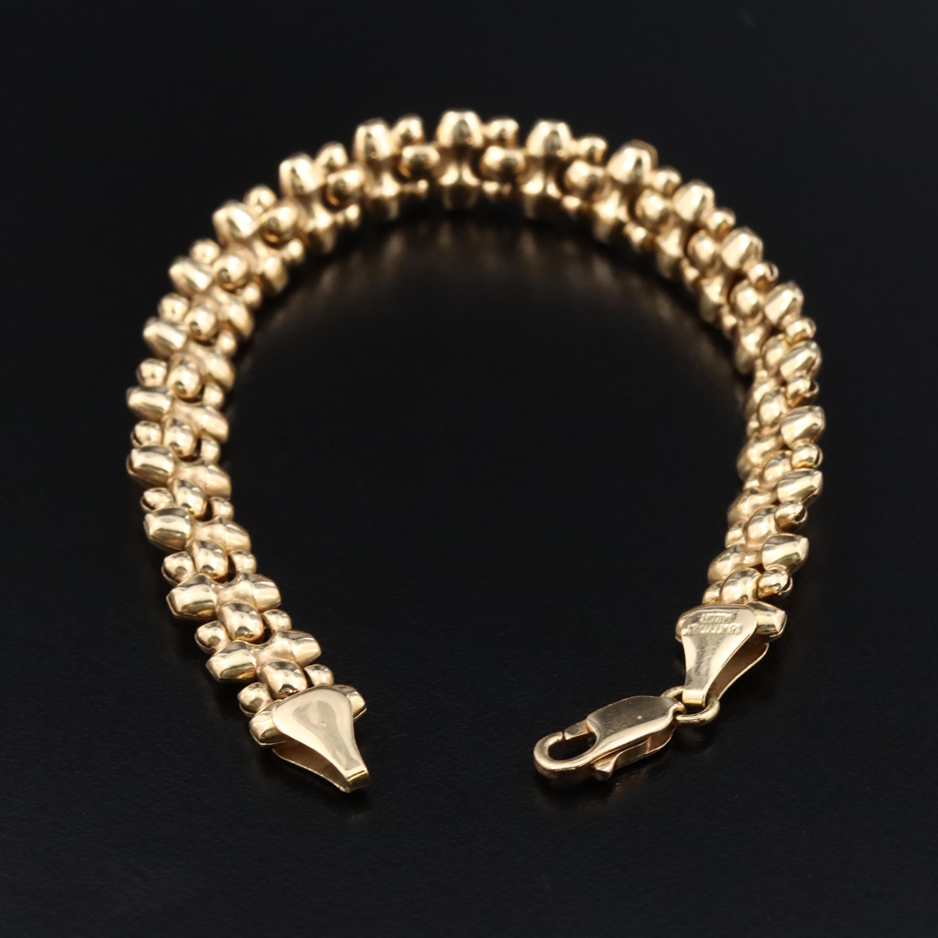 Italian Milor 18K Fancy Link Bracelet