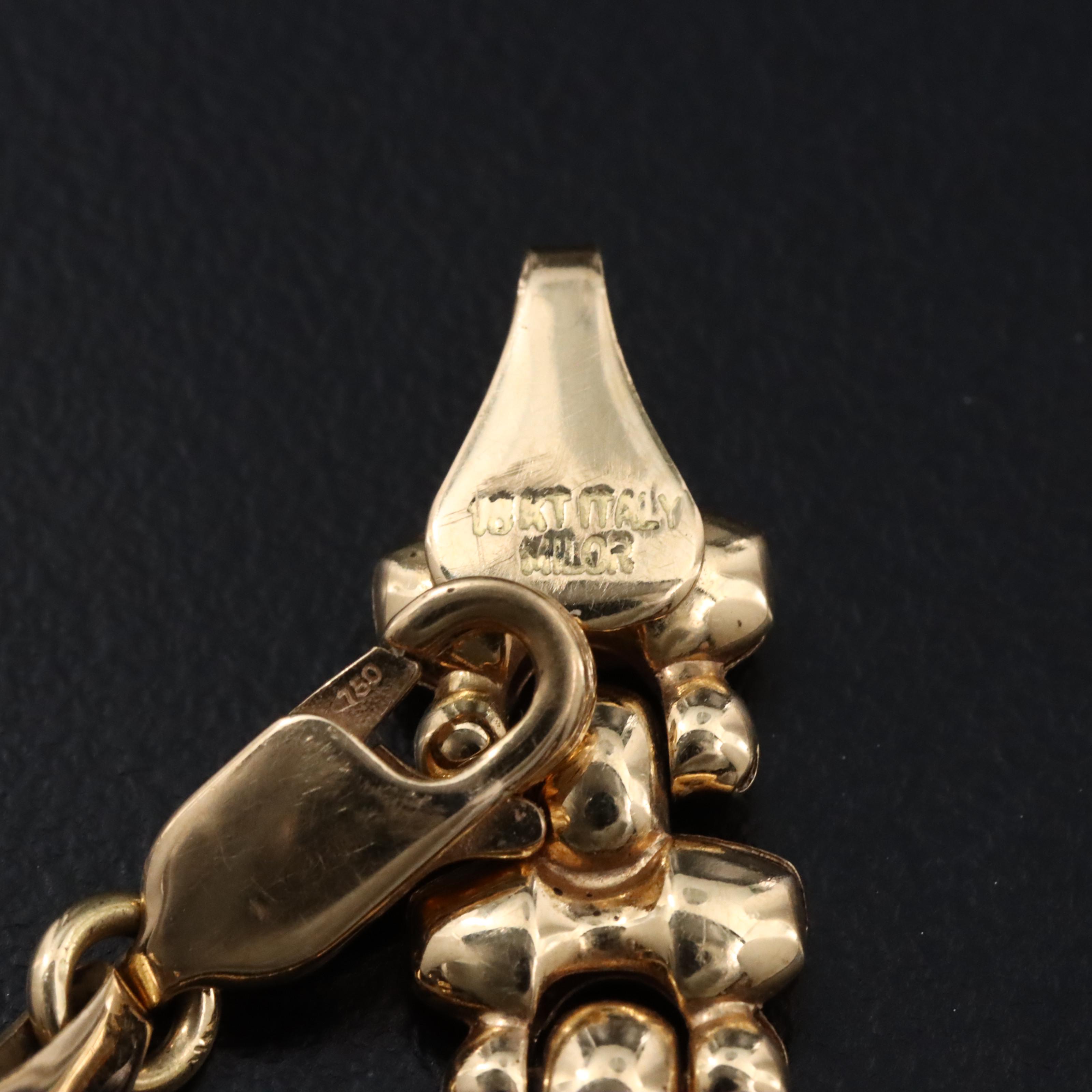 Italian Milor 18K Fancy Link Bracelet