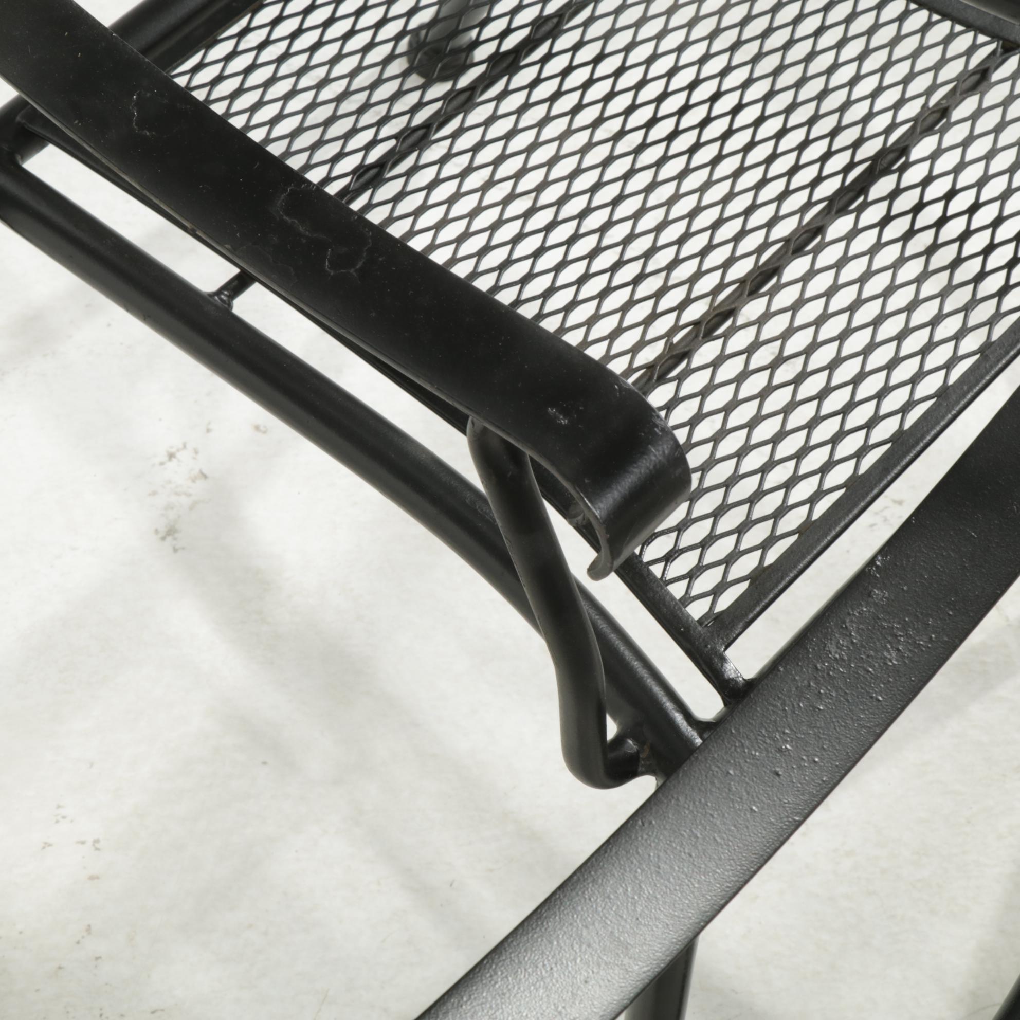 Metal Patio Dining Table with Eight Chairs