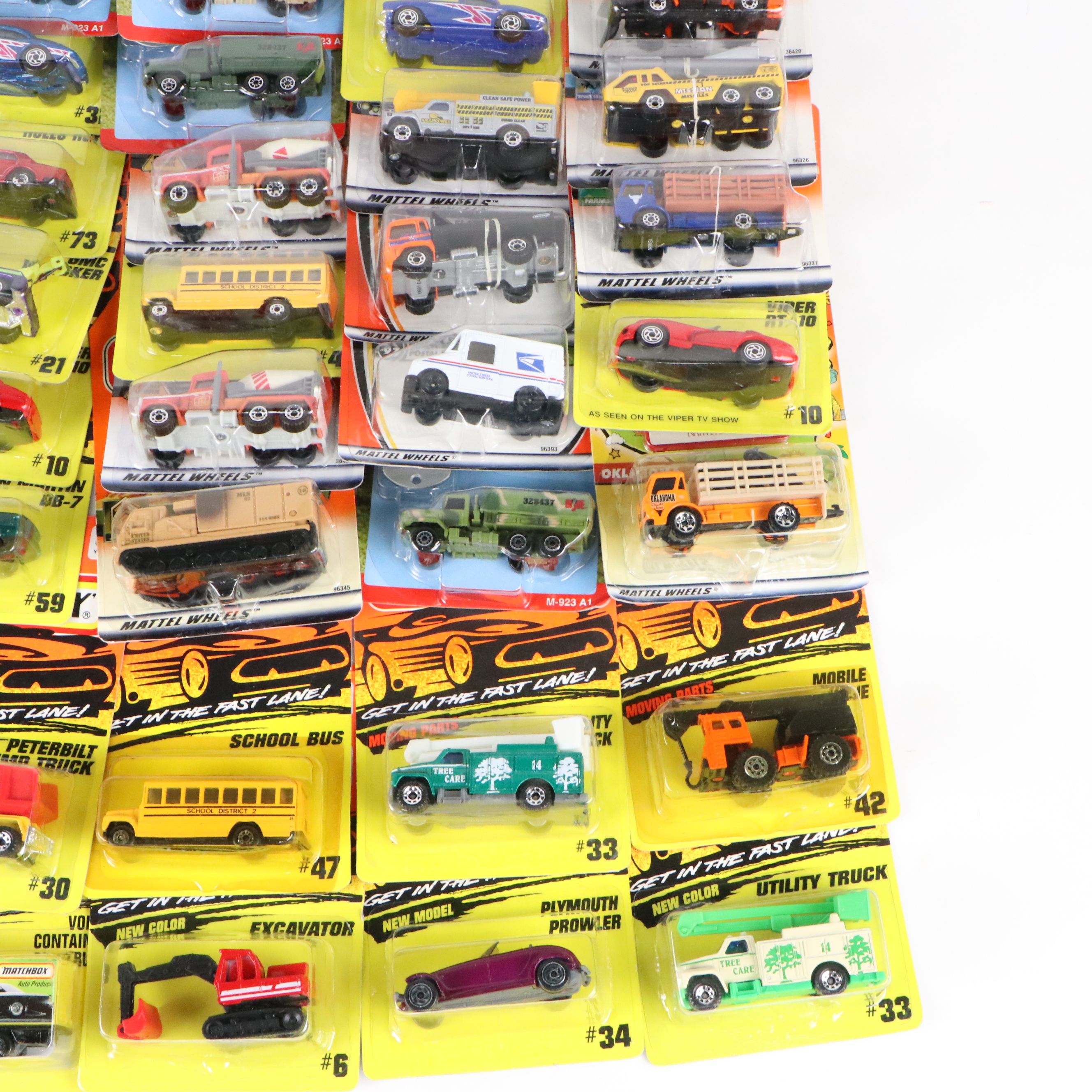 Matchbox "Volvo Container Truck," "Viper RT/10" with More Toy Cars and Plane