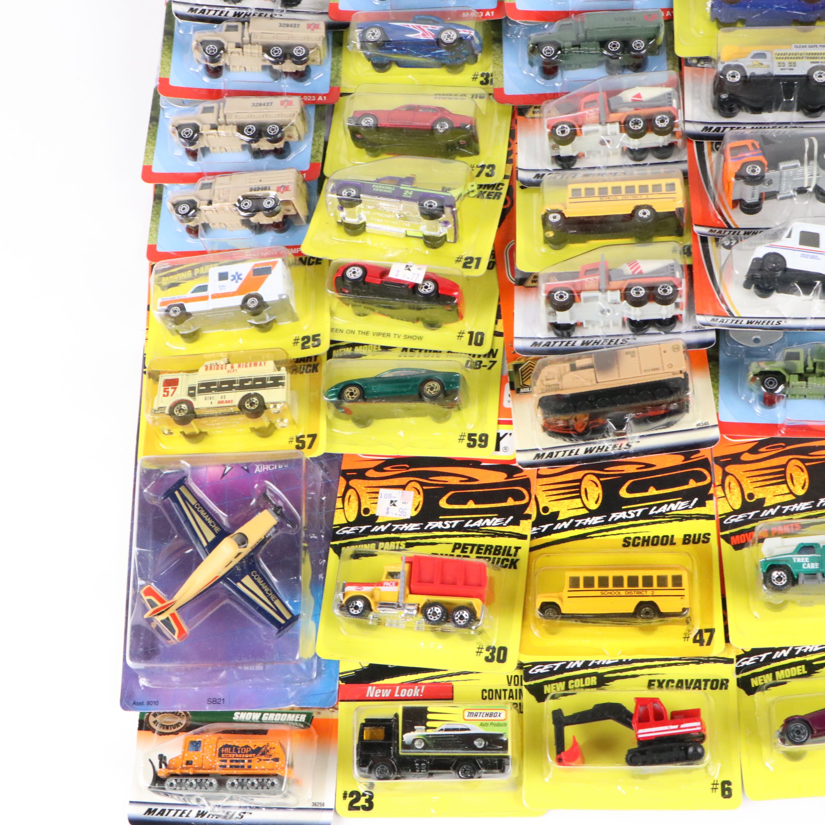 Matchbox "Volvo Container Truck," "Viper RT/10" with More Toy Cars and Plane