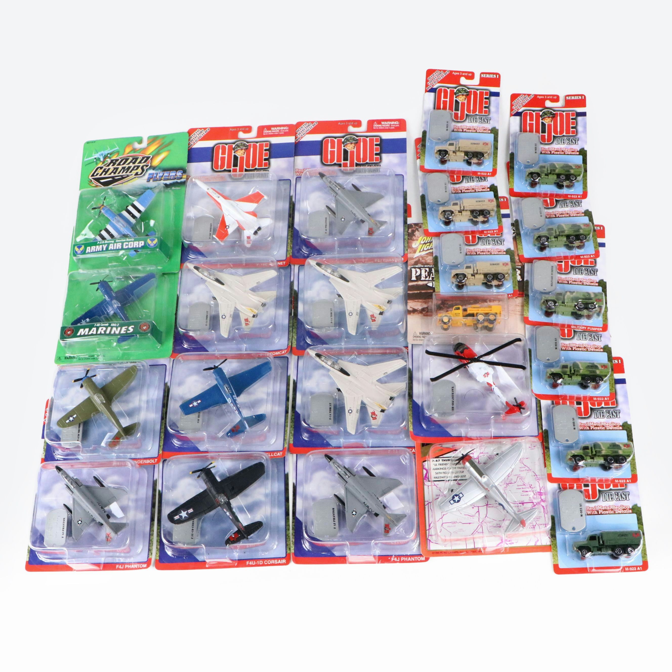 Maisto G.I. Joe "F-14 Tomcat,"F-18C Hornet" with More Toy Planes and Vehicles