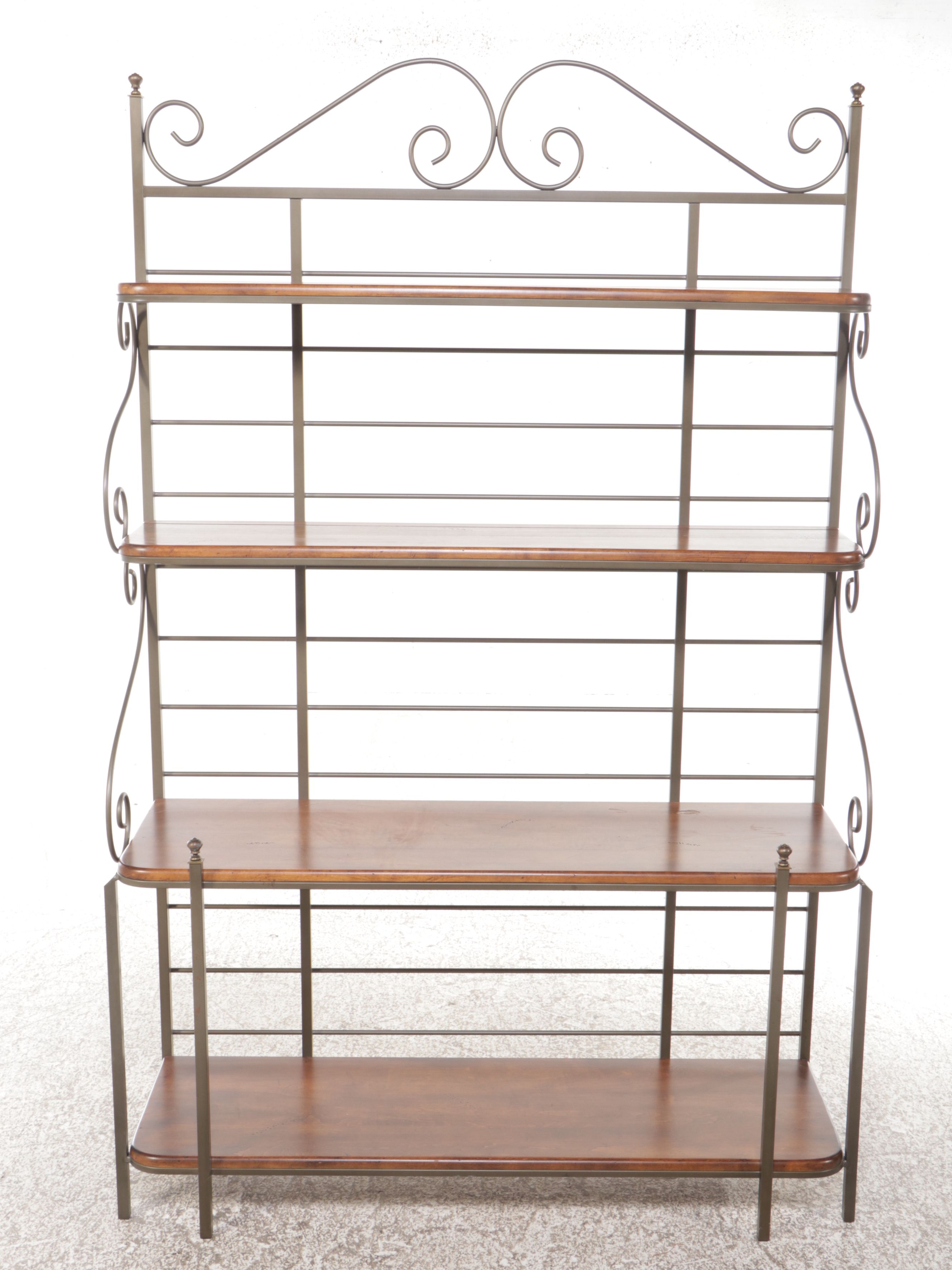 Charleston Forge Metal and Wooden Baker's Rack