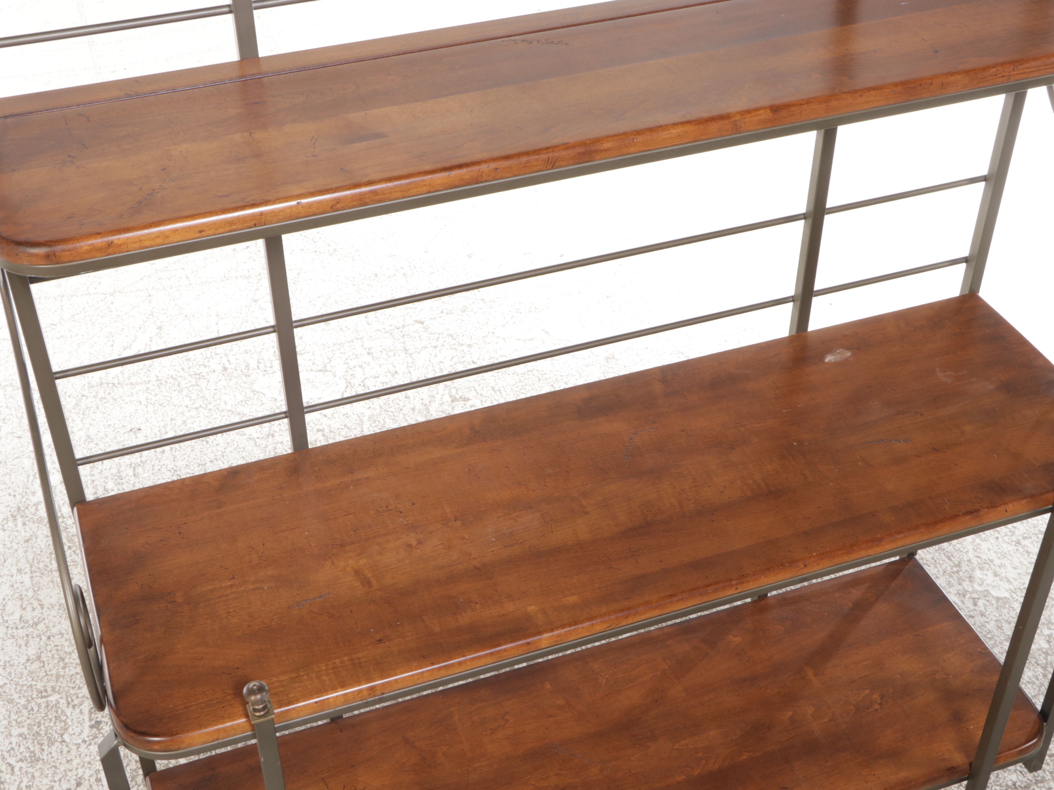 Charleston Forge Metal and Wooden Baker's Rack