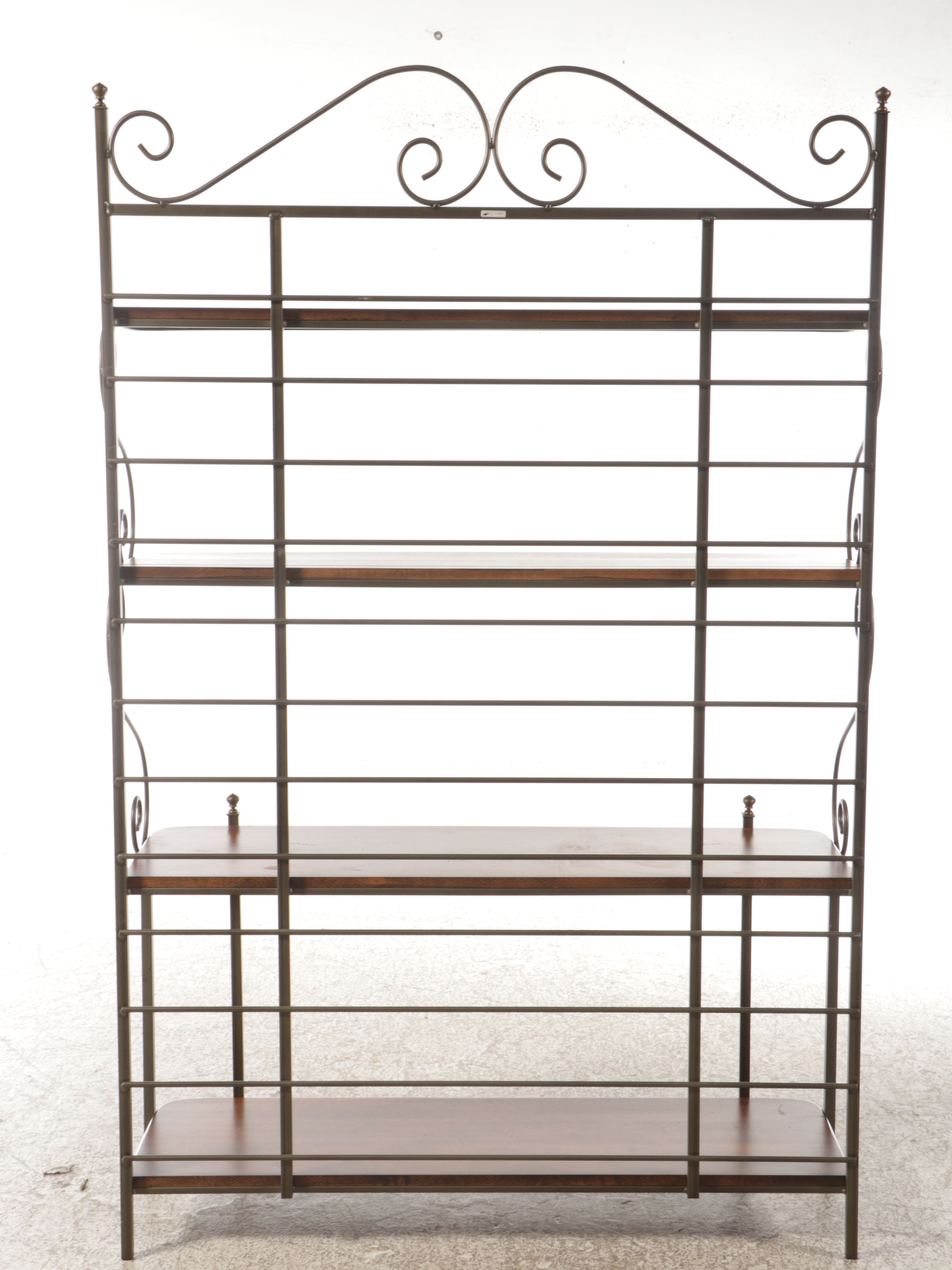 Charleston Forge Metal and Wooden Baker's Rack