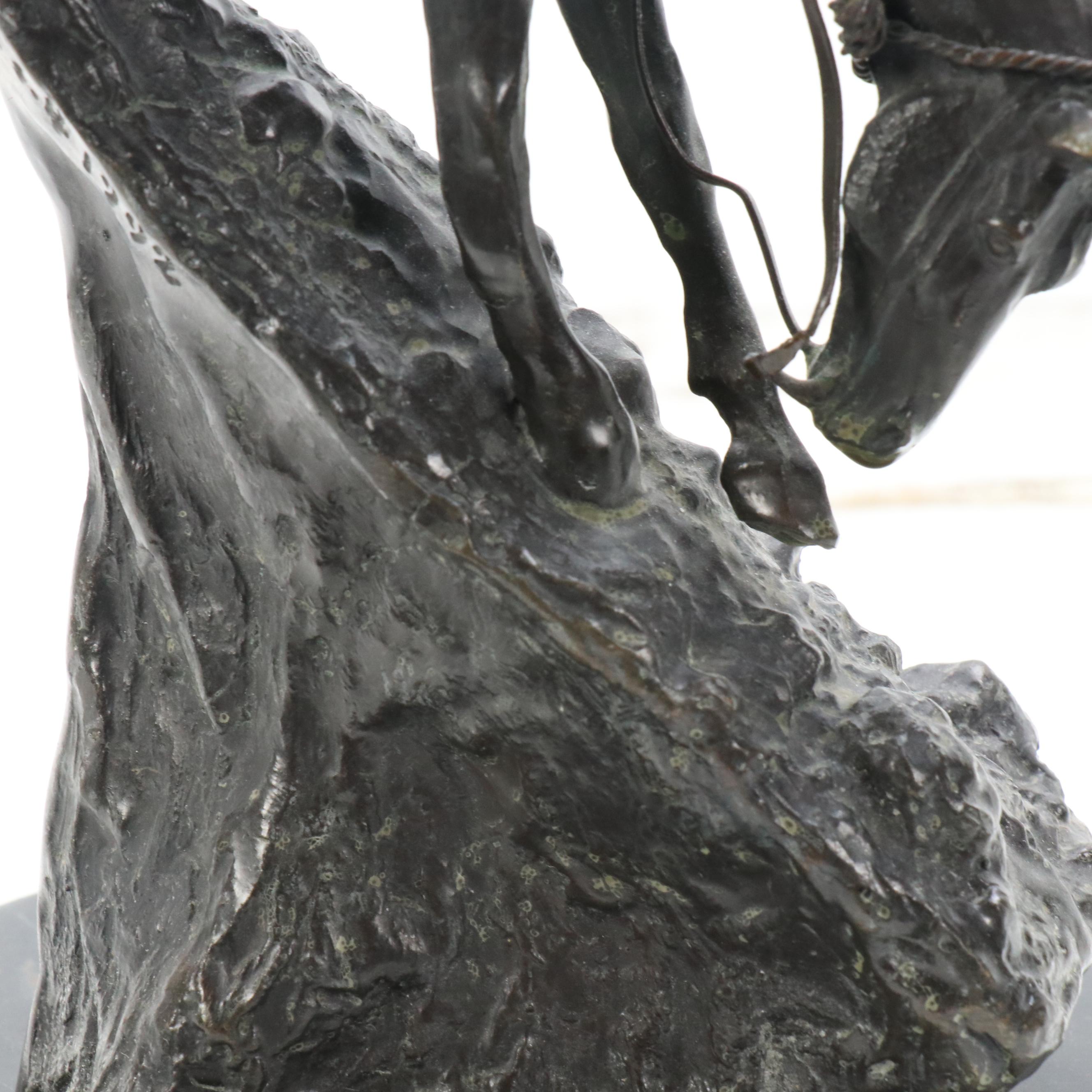 Bronze Sculpture After Frederic Remington "Mountain Man"