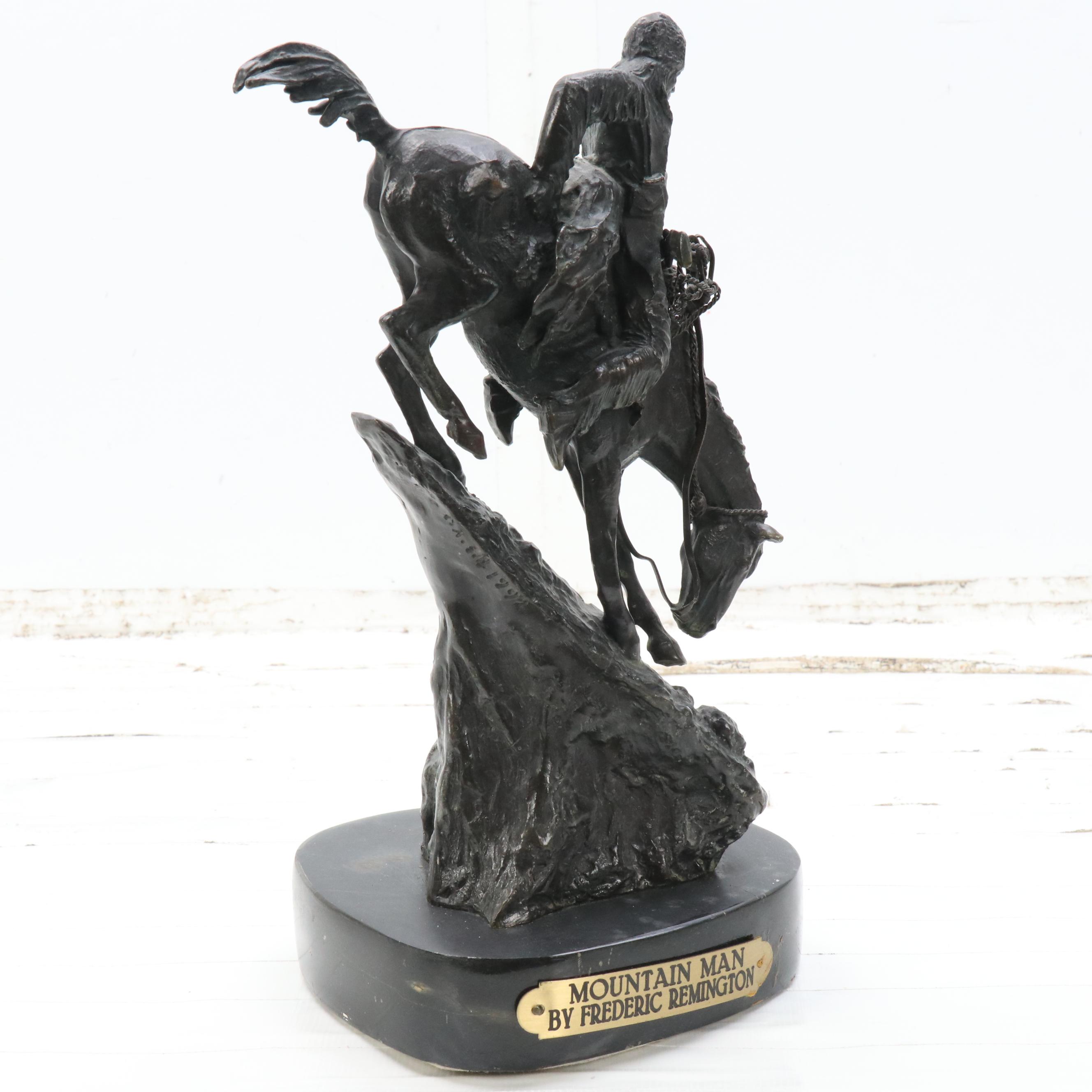 Bronze Sculpture After Frederic Remington "Mountain Man"