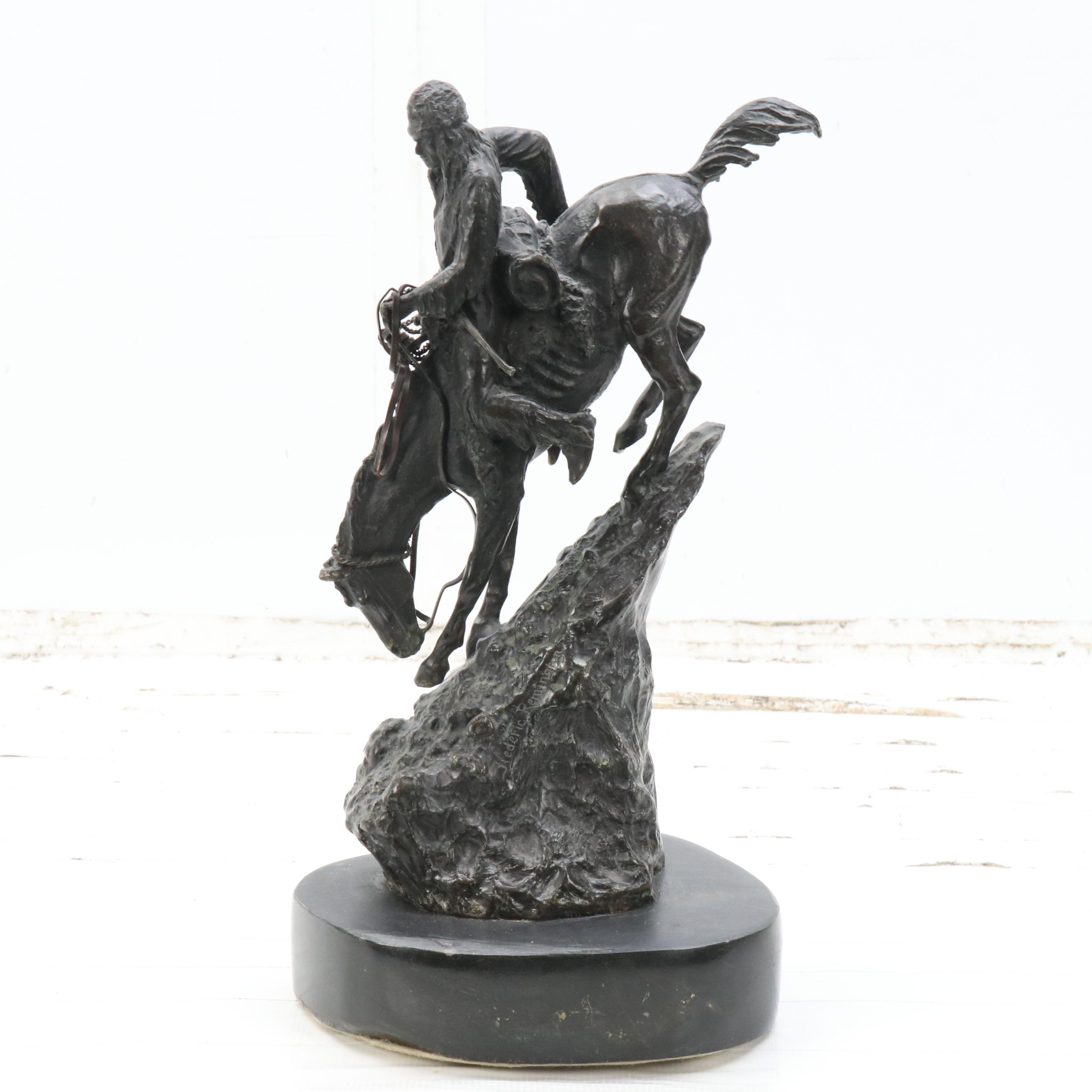 Bronze Sculpture After Frederic Remington "Mountain Man"