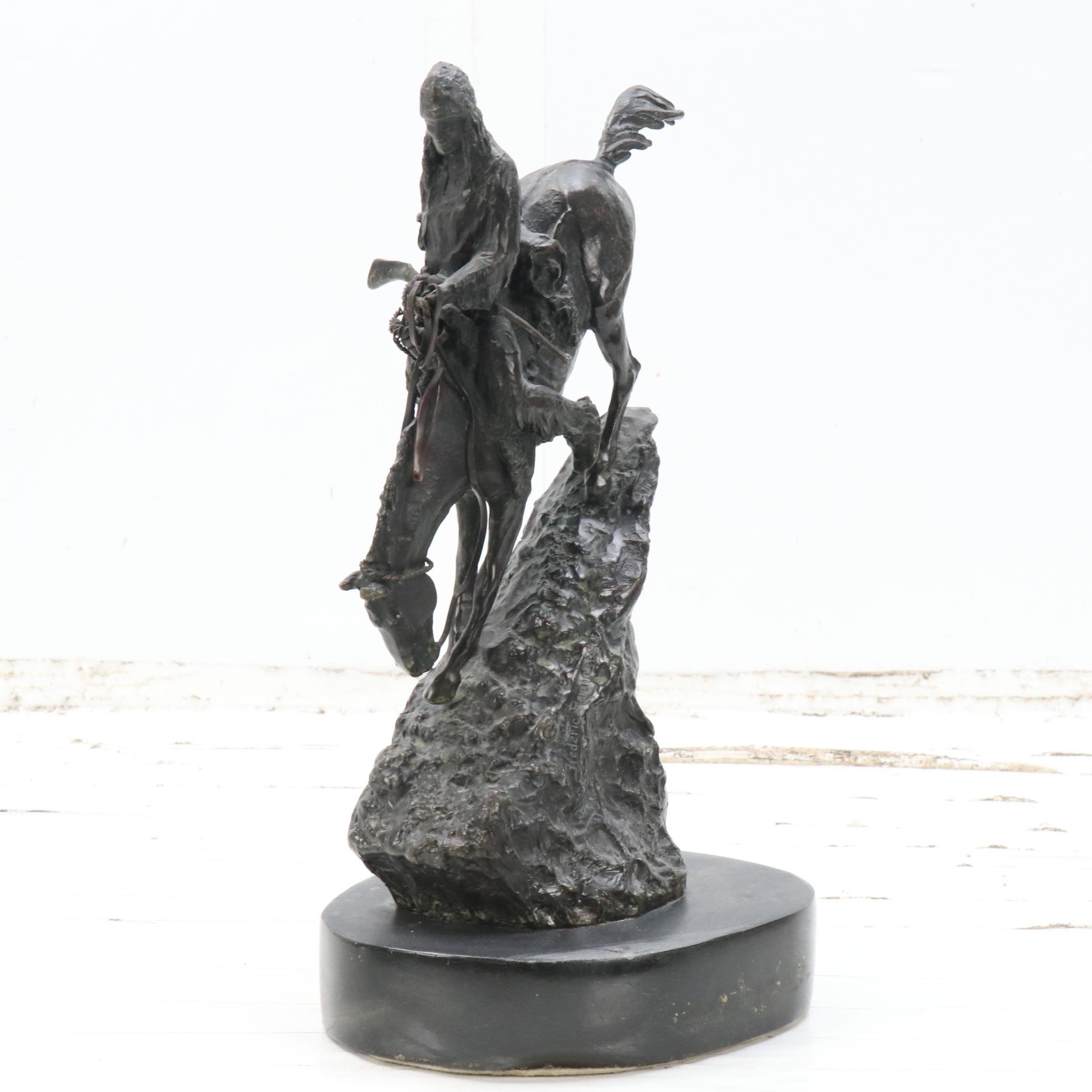 Bronze Sculpture After Frederic Remington "Mountain Man"