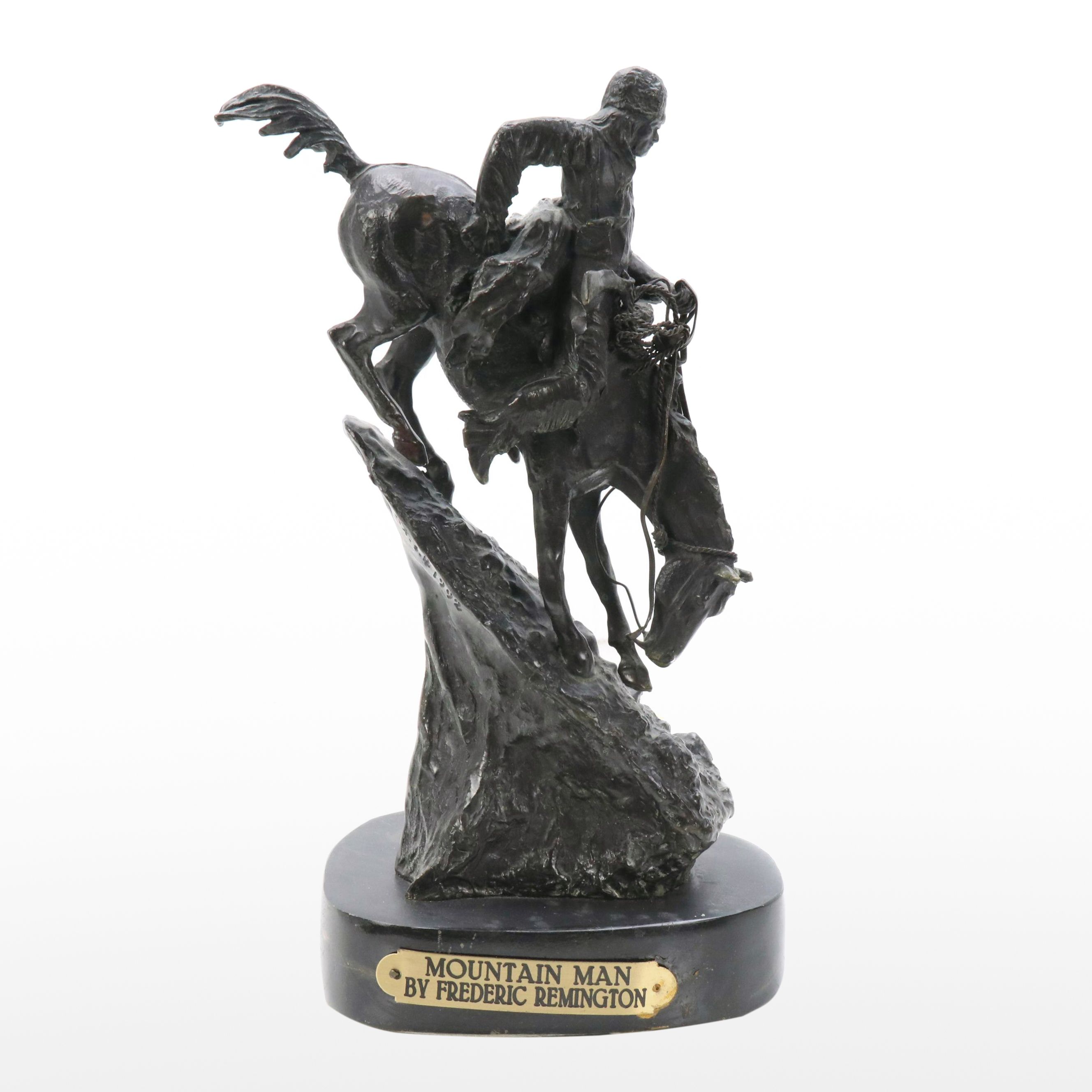 Bronze Sculpture After Frederic Remington "Mountain Man"