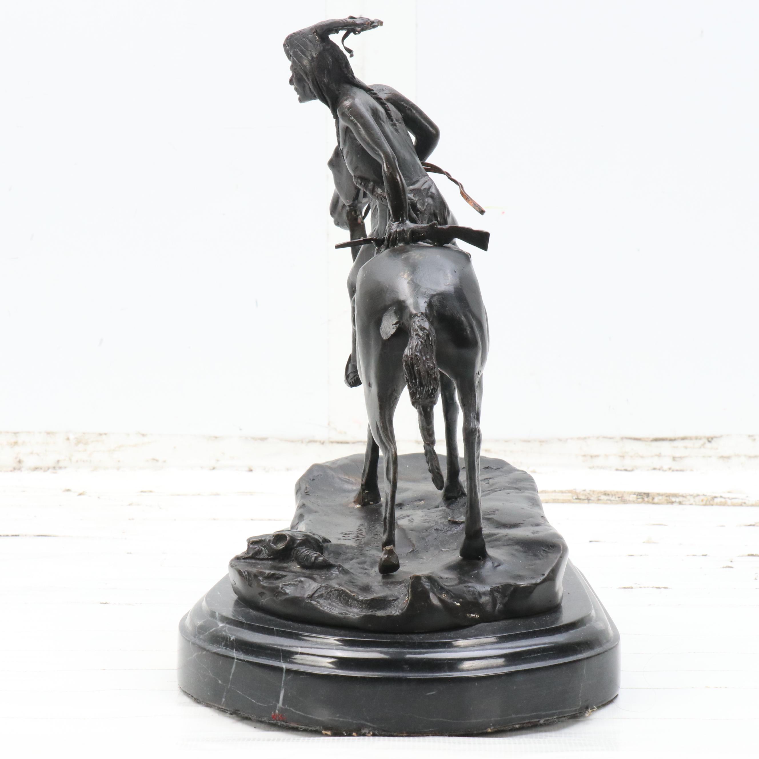 Bronze Sculpture After Frederic Remington "Vigil"