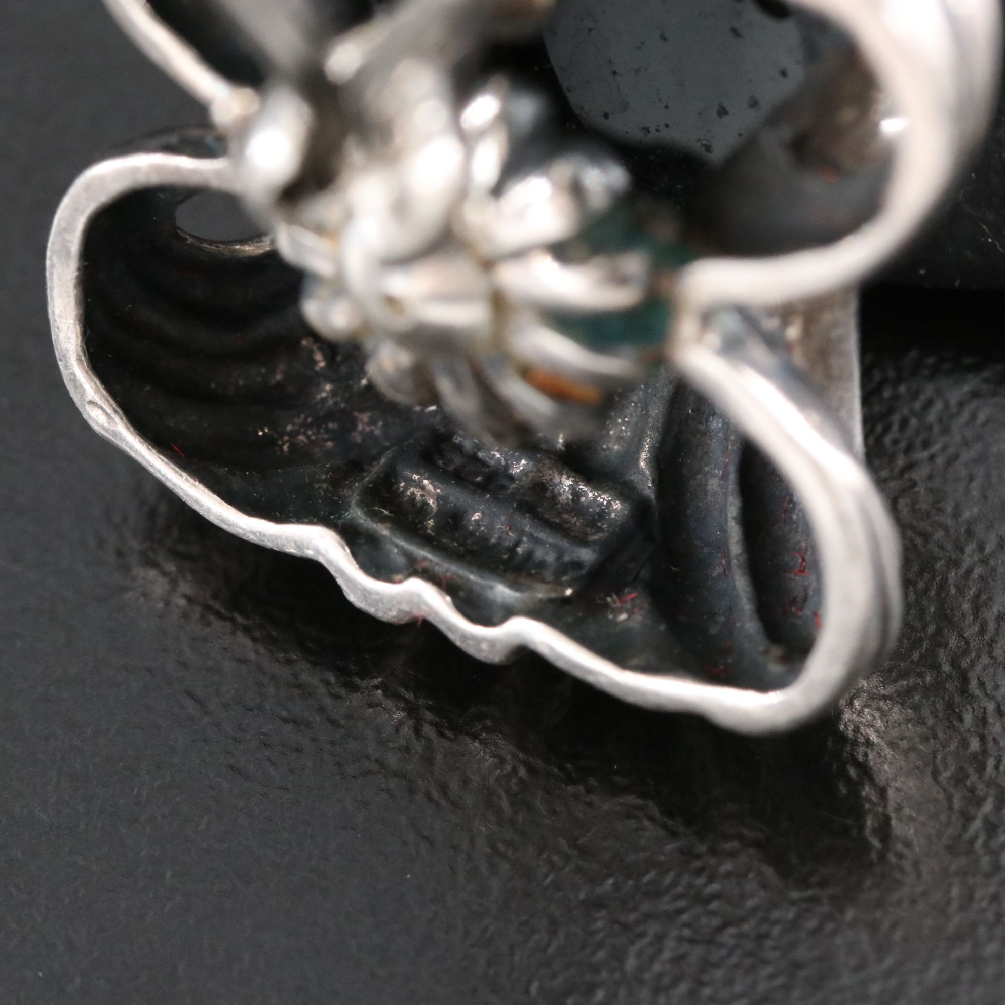 Caviar by Lagos Sterling and Black Onyx Fluted Clip Earrings with 18K Accents